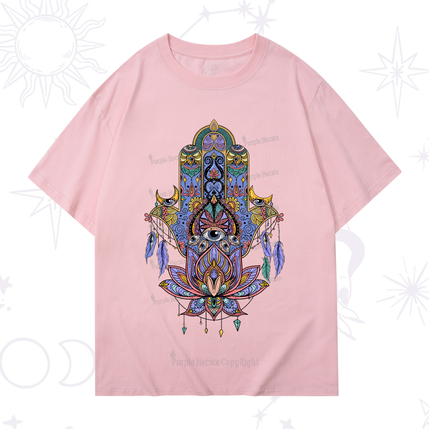 Purplehecate Hamsa Evil Eye T-Shirt