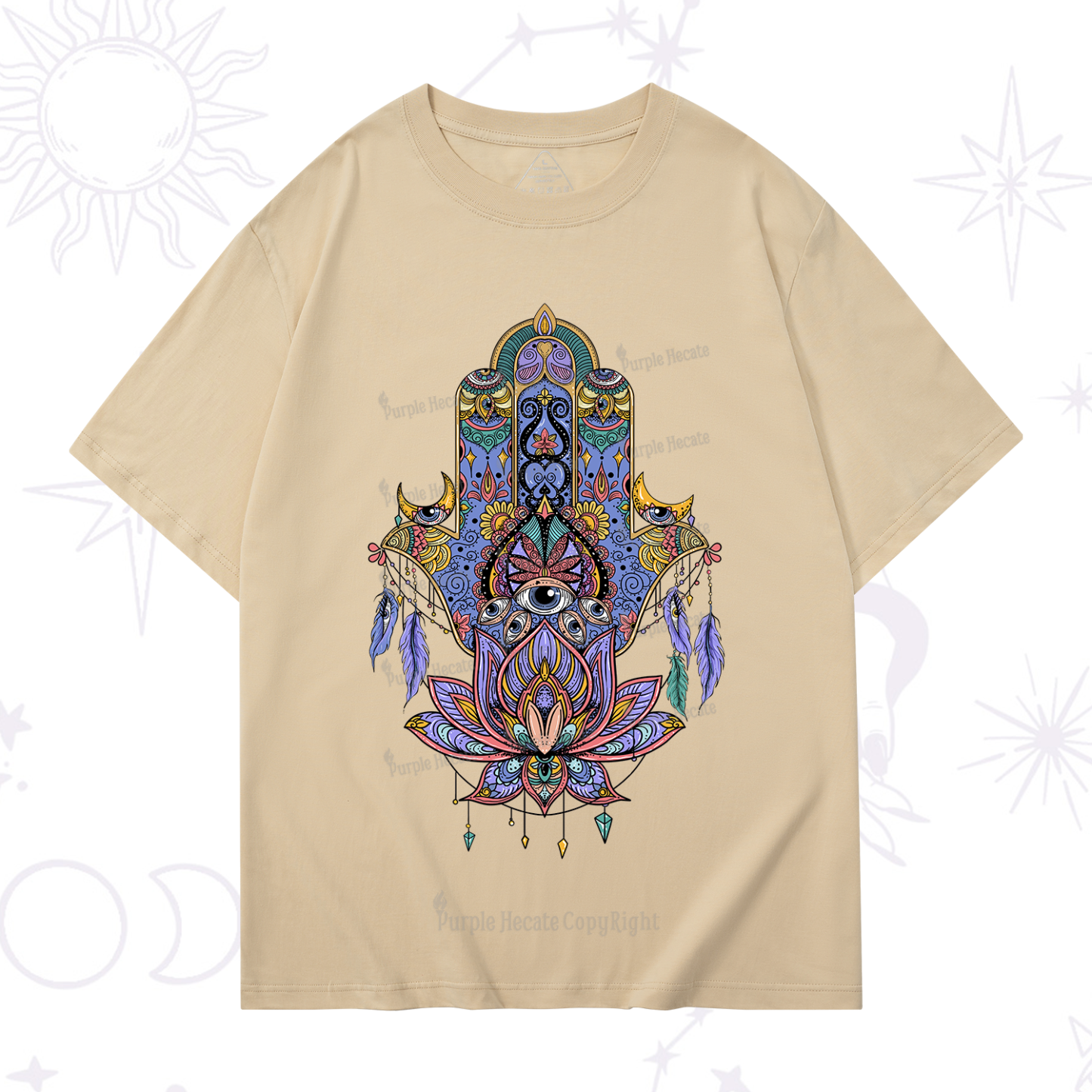 Purplehecate Hamsa Evil Eye T-Shirt