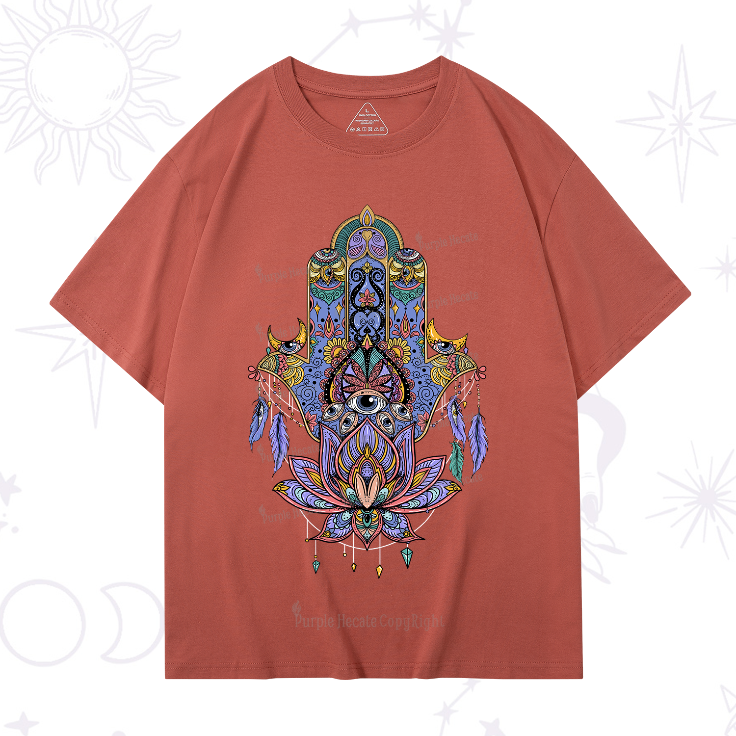 Purplehecate Hamsa Evil Eye T-Shirt