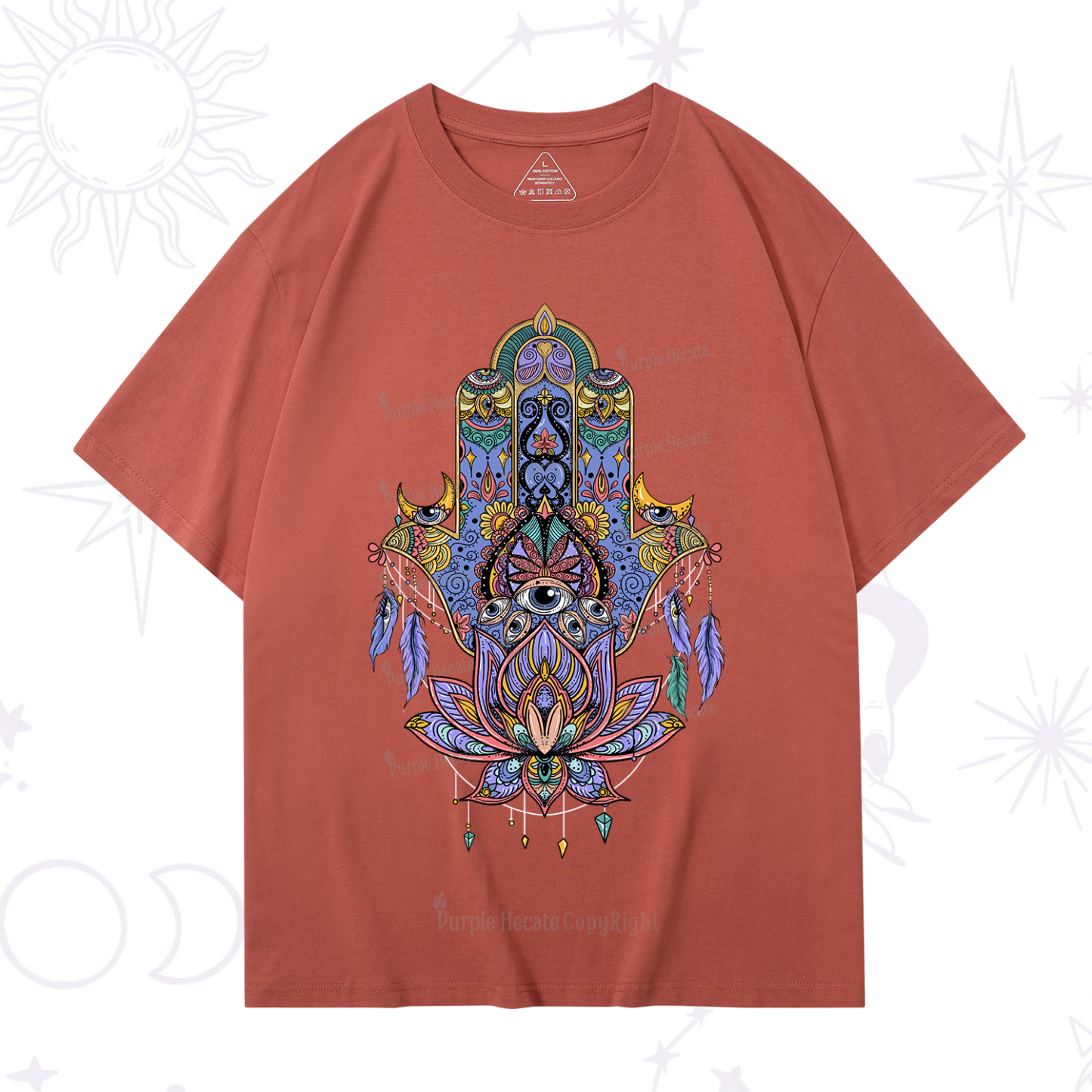 Purplehecate Hamsa Evil Eye T-Shirt