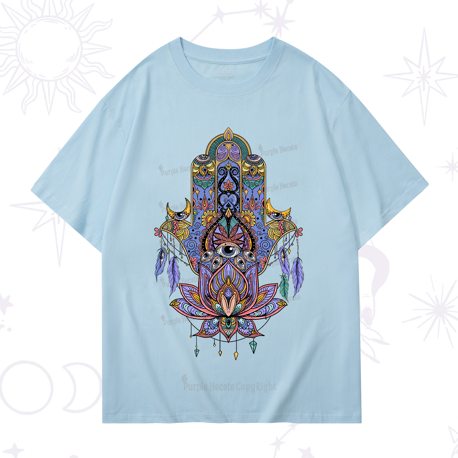 Purplehecate Hamsa Evil Eye T-Shirt