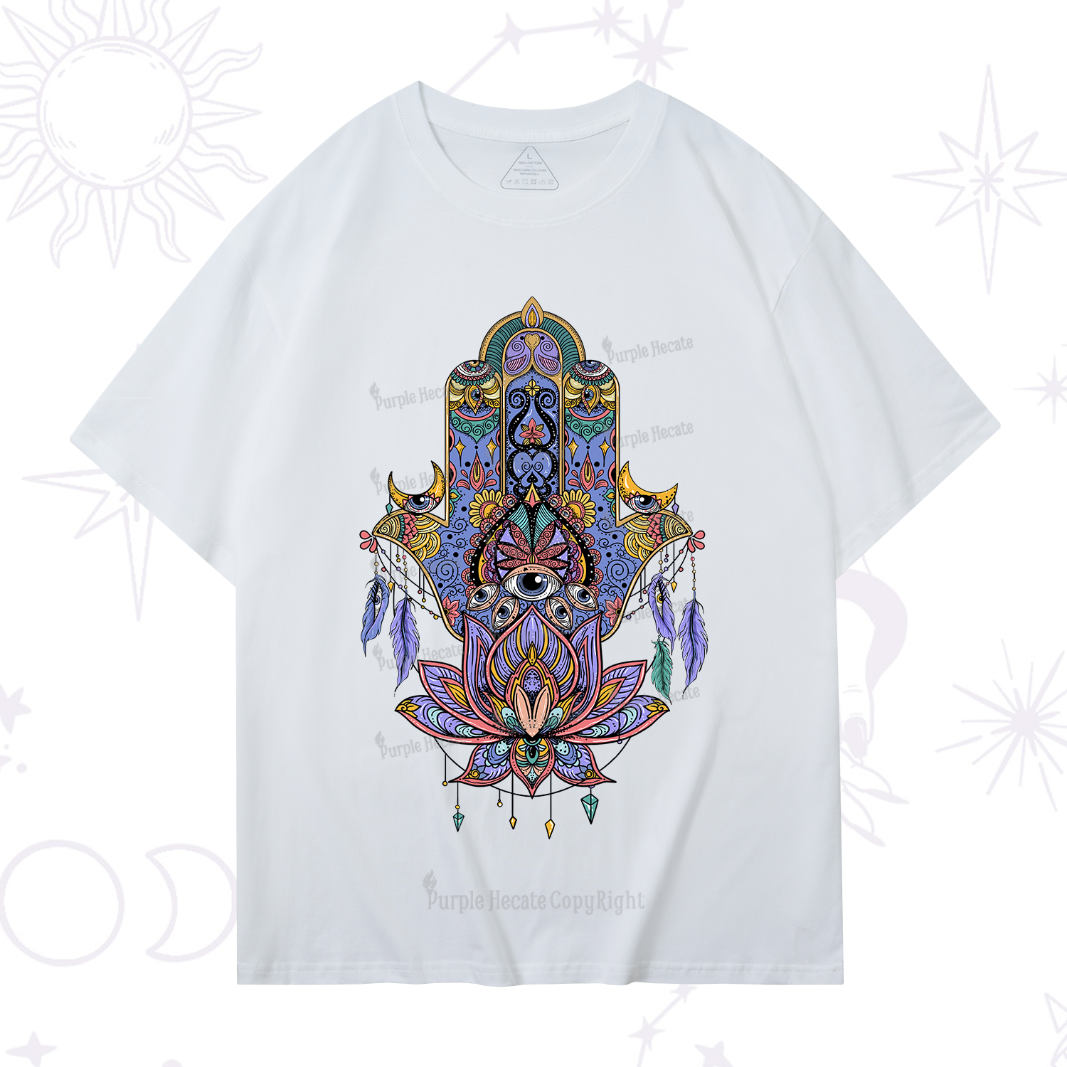 Purplehecate Hamsa Evil Eye T-Shirt