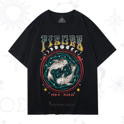 Purplehecate Pisces Crew Zodiac T-Shirt