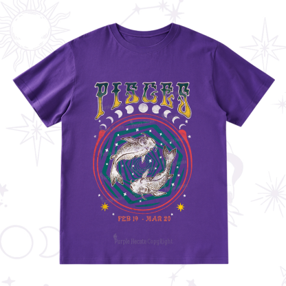 Purplehecate Pisces Crew Zodiac T-Shirt