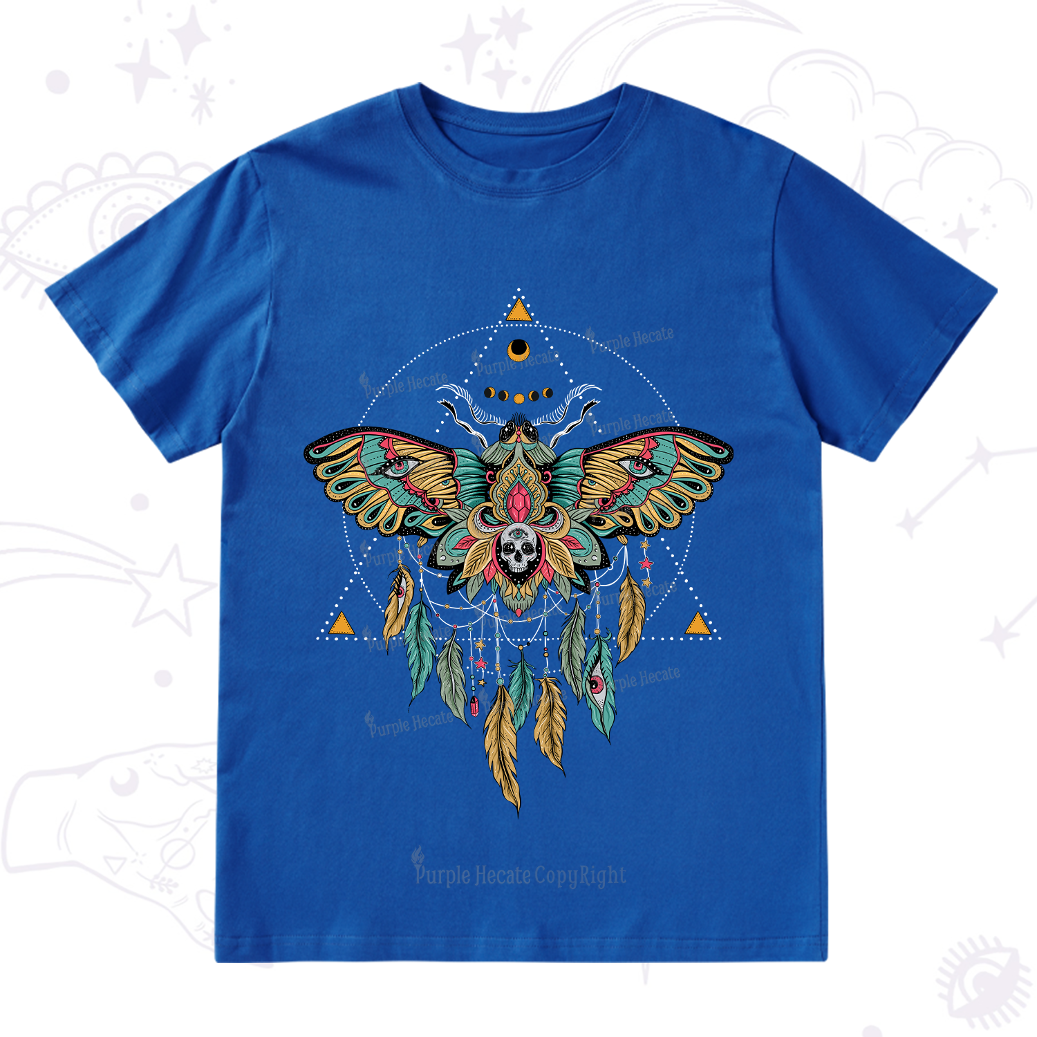 Purplehecate Dreamcatcher Moth Wings T-Shirt