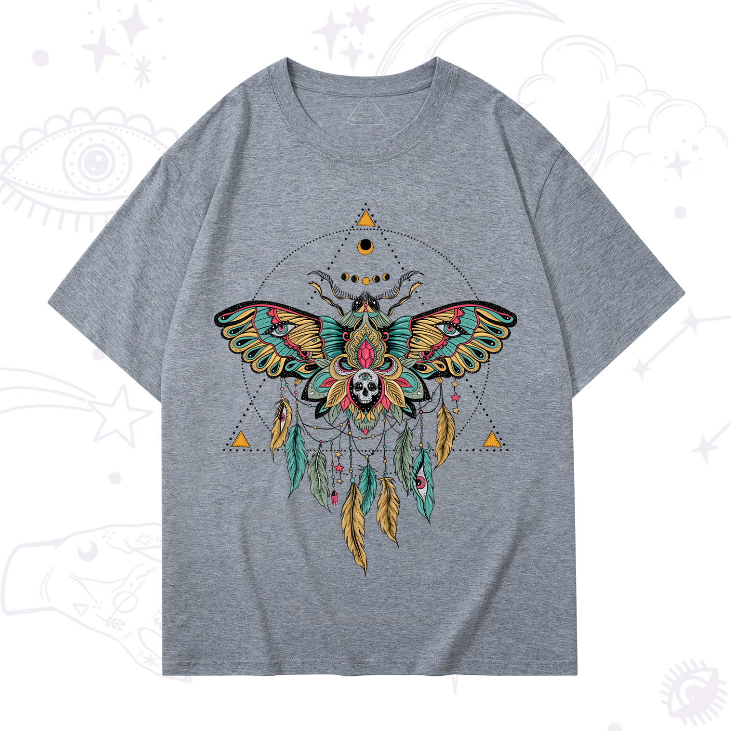 Purplehecate Dreamcatcher Moth Wings T-Shirt