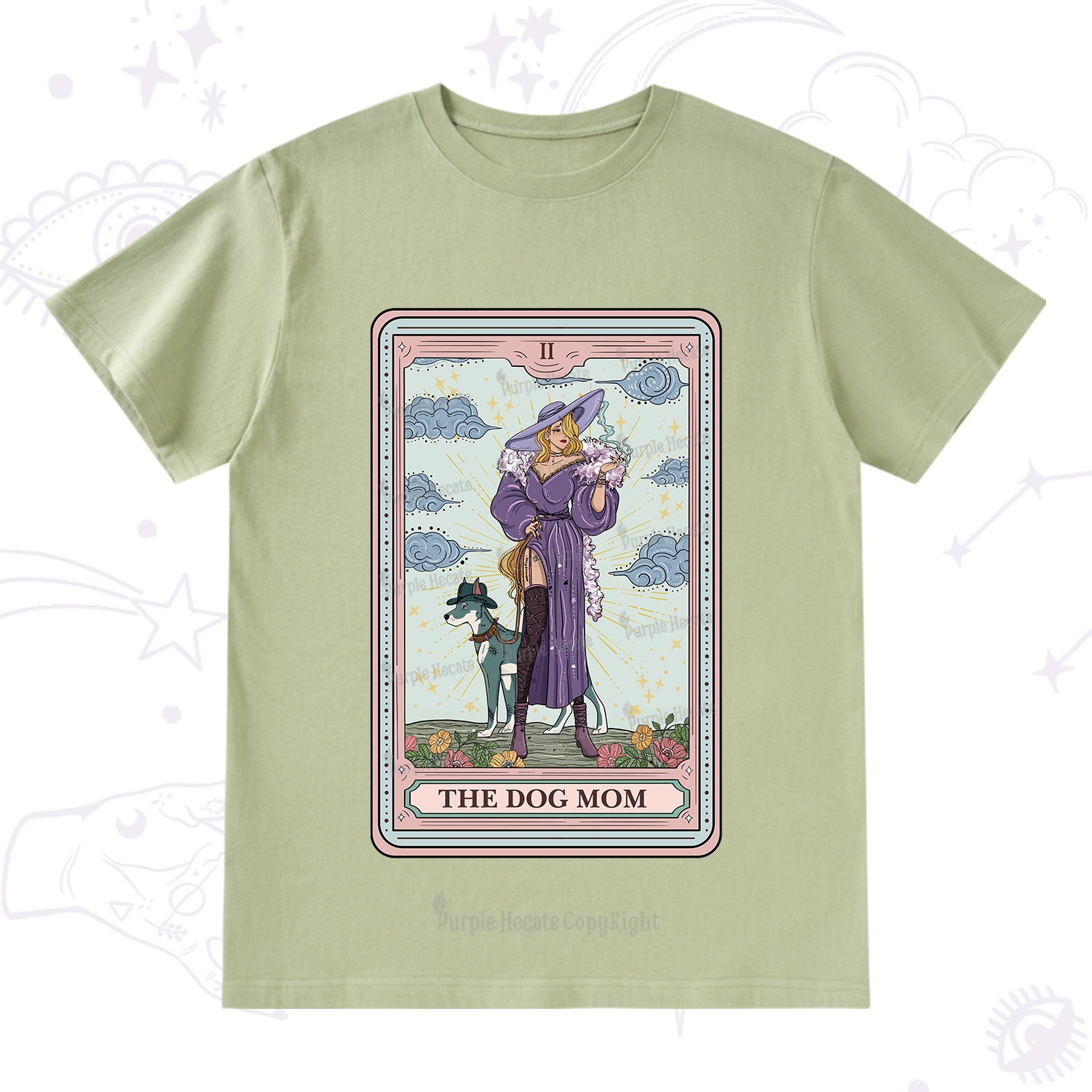 Purplehecate The Dog Mom Tarot T-Shirt