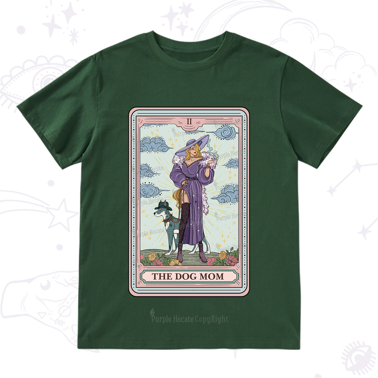 Purplehecate The Dog Mom Tarot T-Shirt