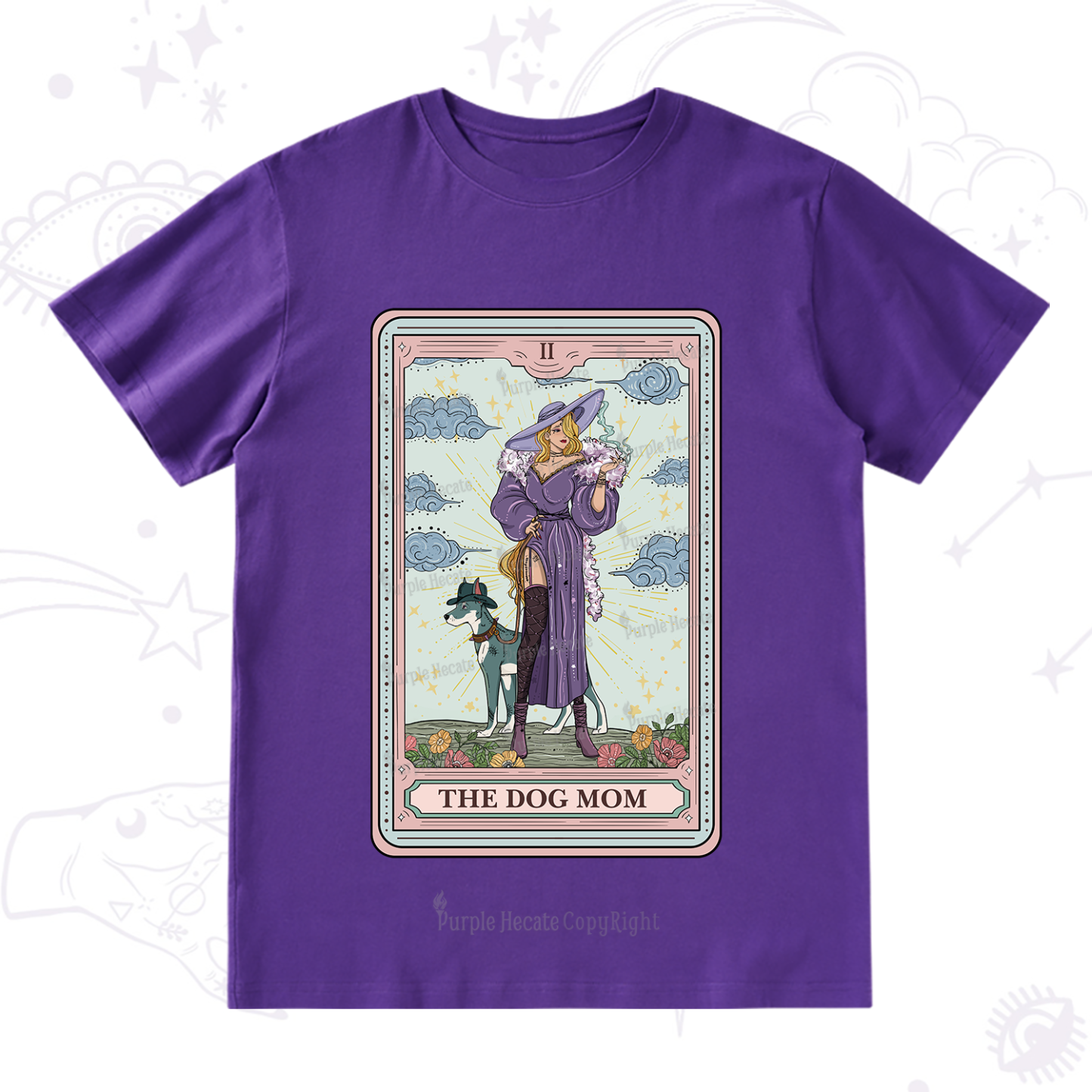 Purplehecate The Dog Mom Tarot T-Shirt