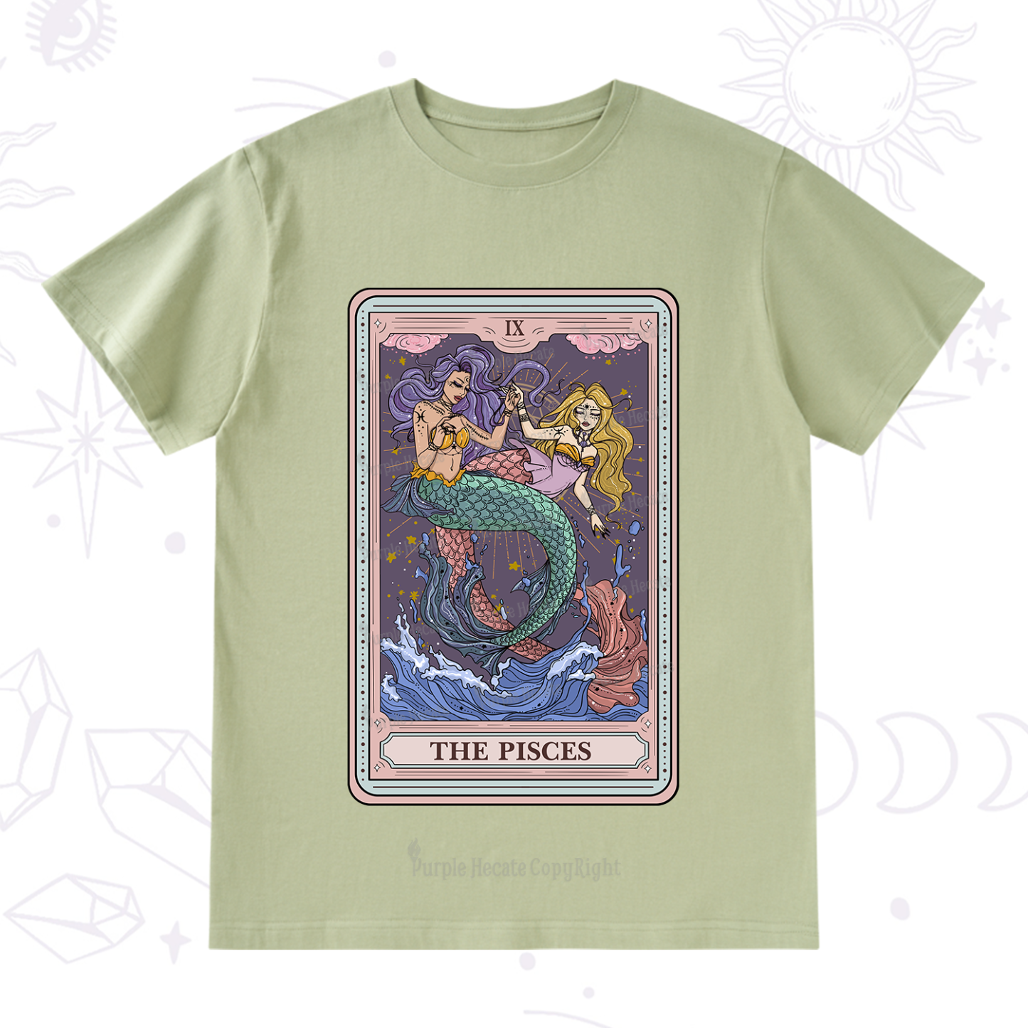 Purplehecate The Pisces Tarot T-Shirt