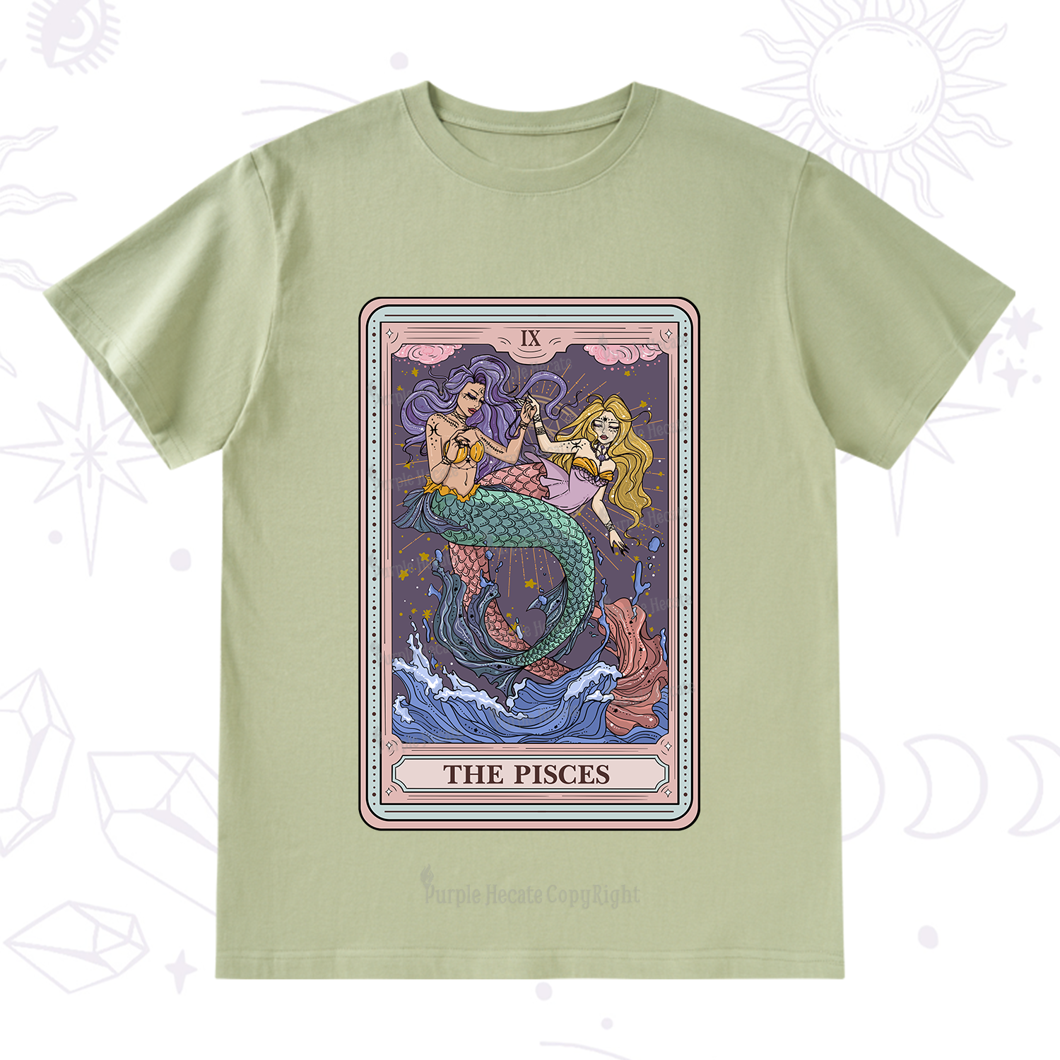 Purplehecate The Pisces Tarot T-Shirt
