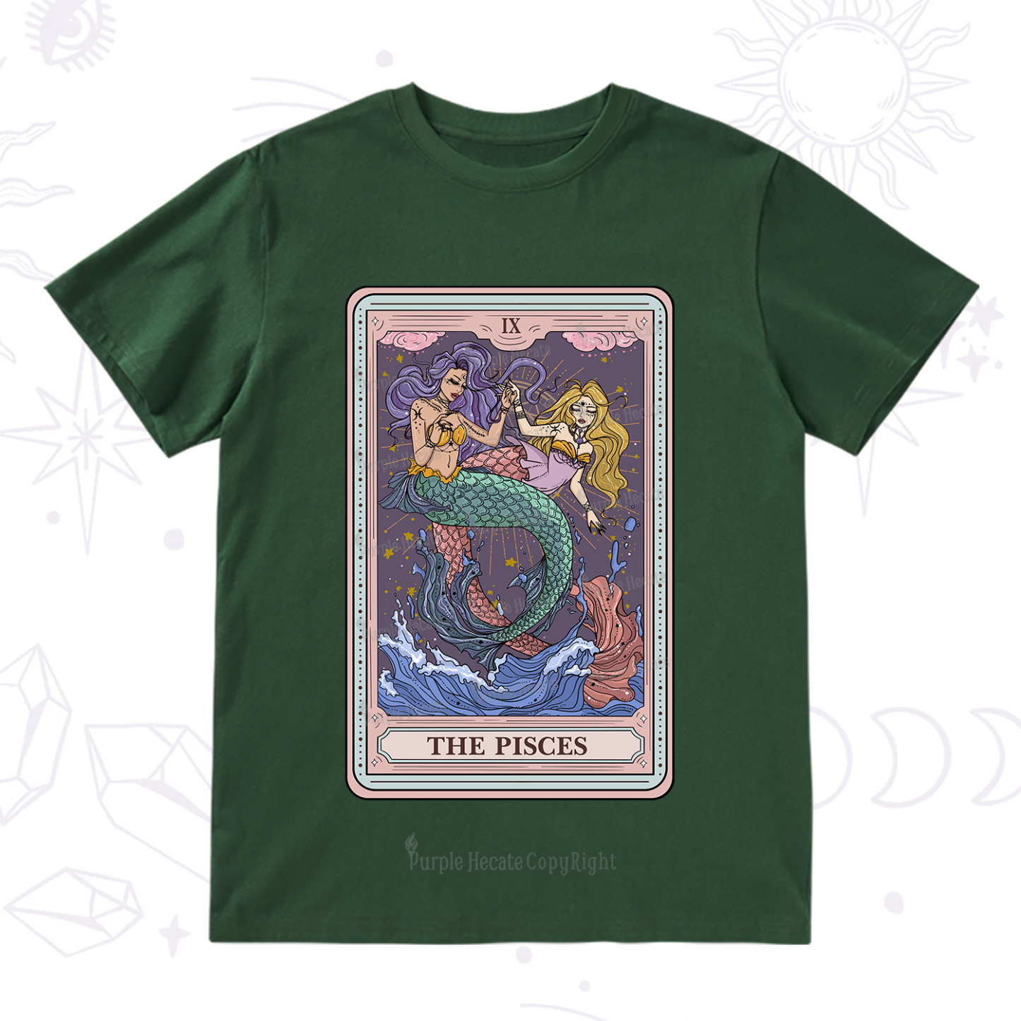 Purplehecate The Pisces Tarot T-Shirt