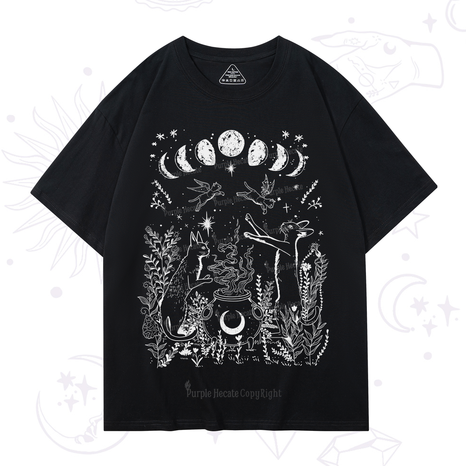 Purplehecate Celestial Cat T-Shirt