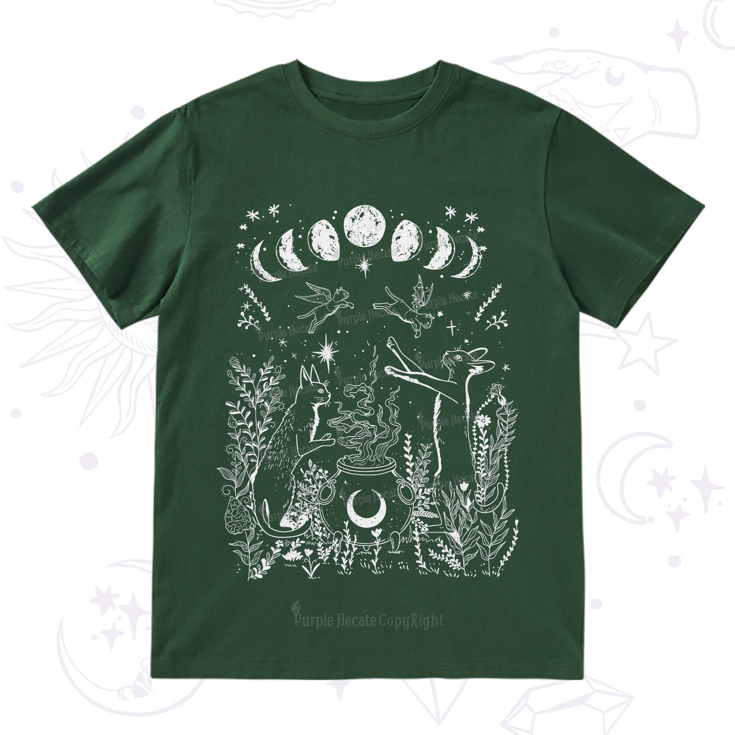 Purplehecate Celestial Cat T-Shirt