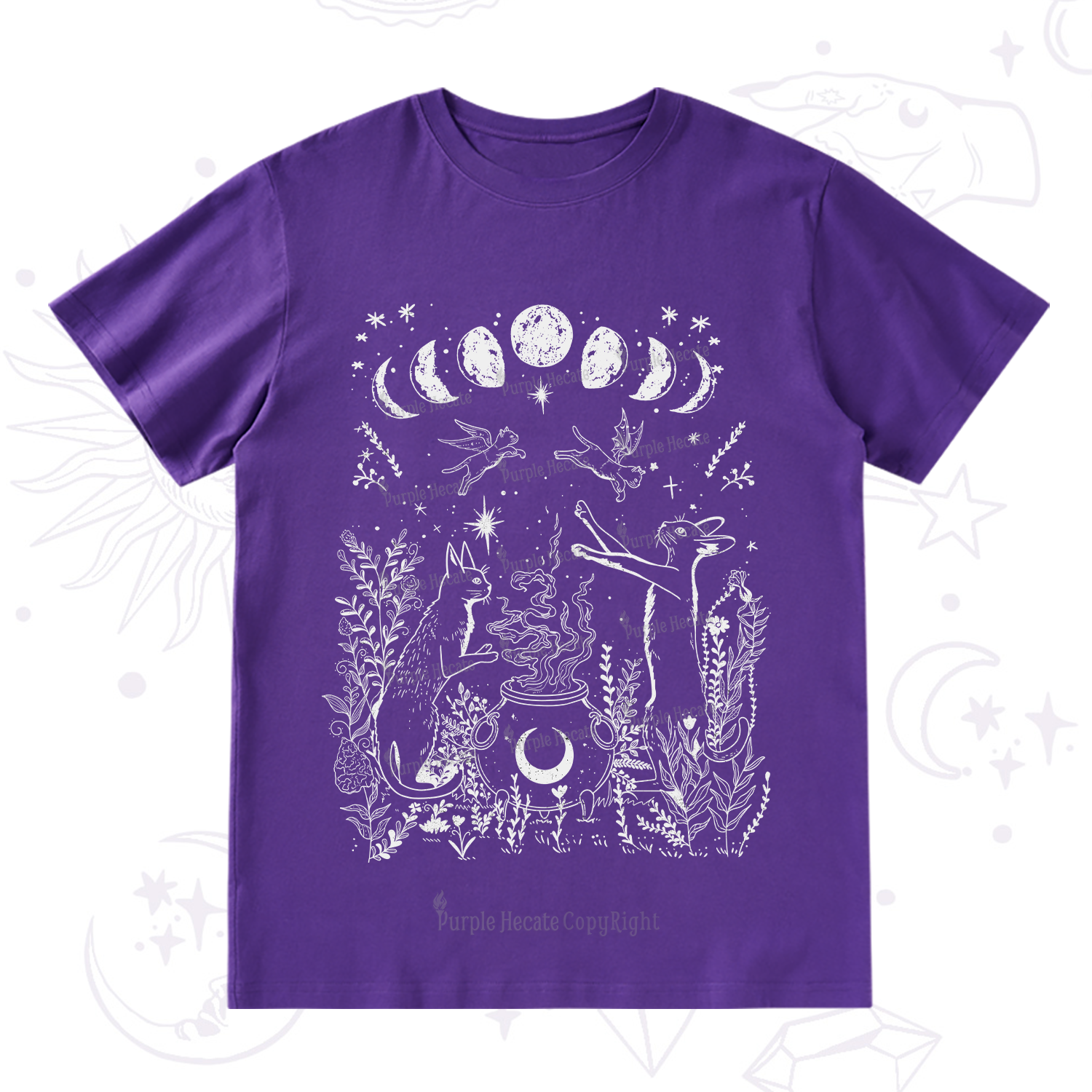 Purplehecate Celestial Cat T-Shirt