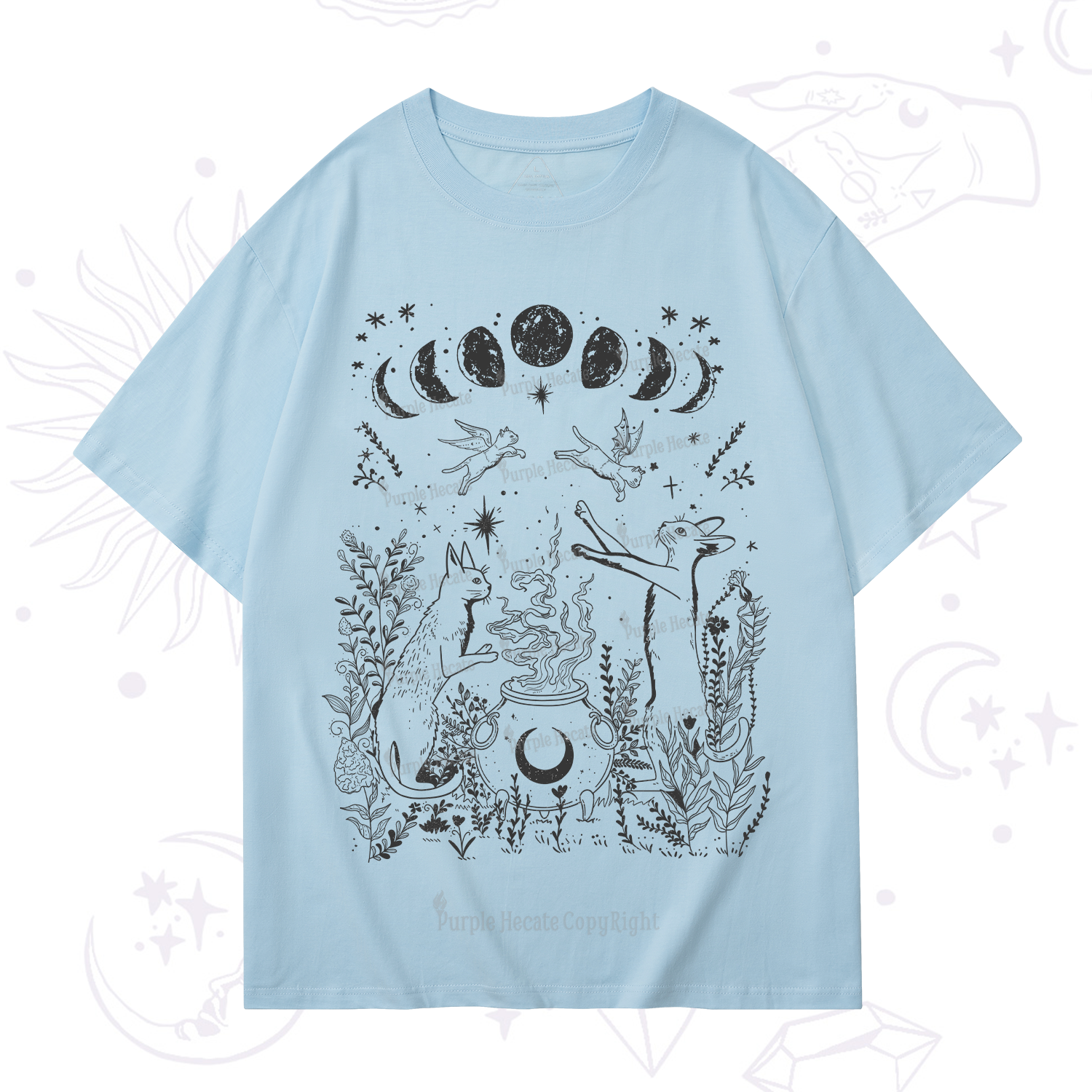 Purplehecate Celestial Cat T-Shirt