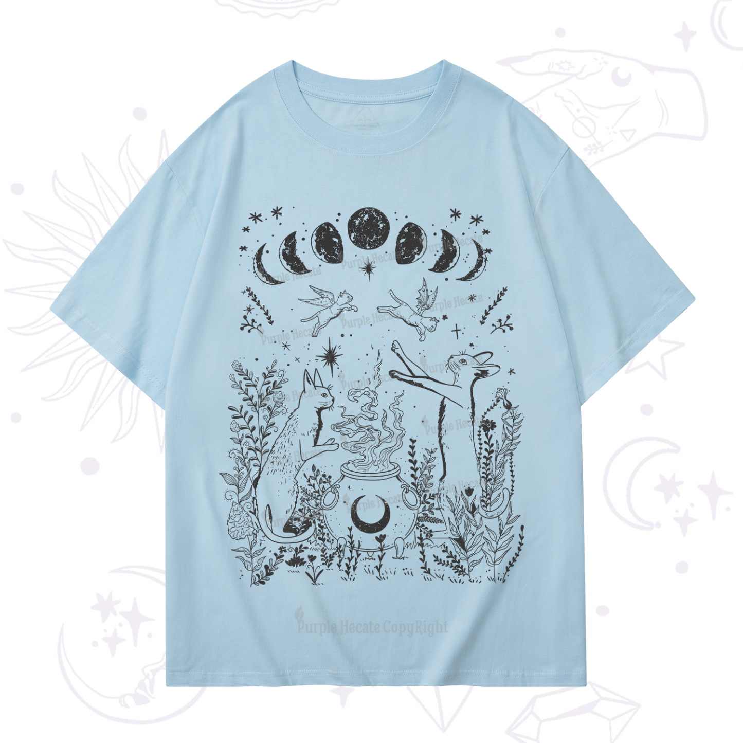Purplehecate Celestial Cat T-Shirt