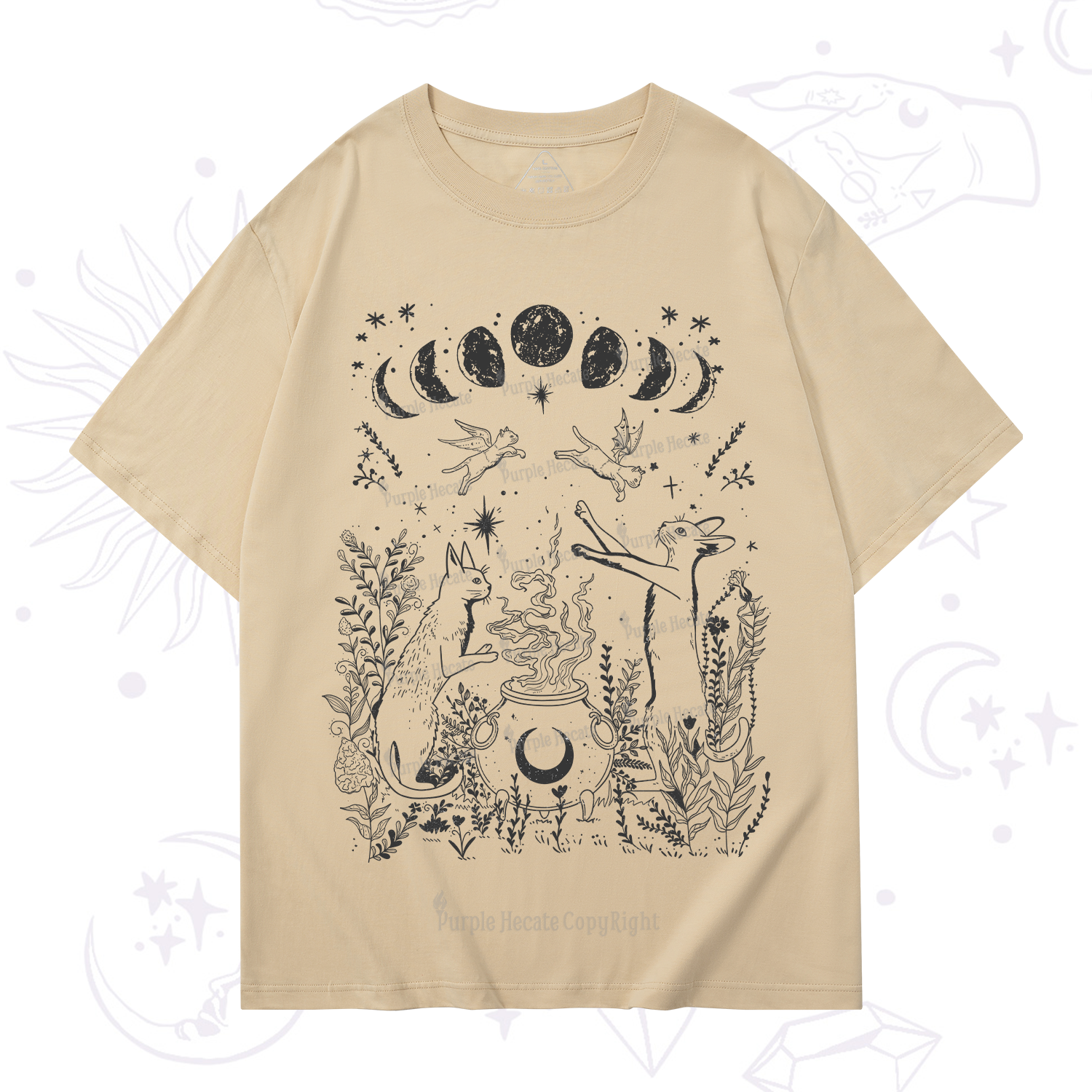 Purplehecate Celestial Cat T-Shirt