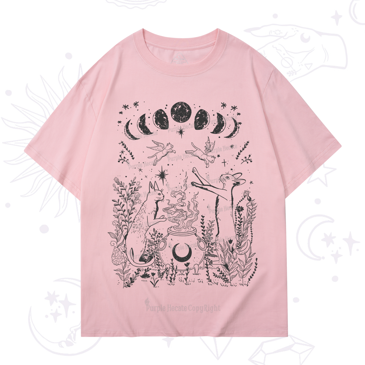 Purplehecate Celestial Cat T-Shirt