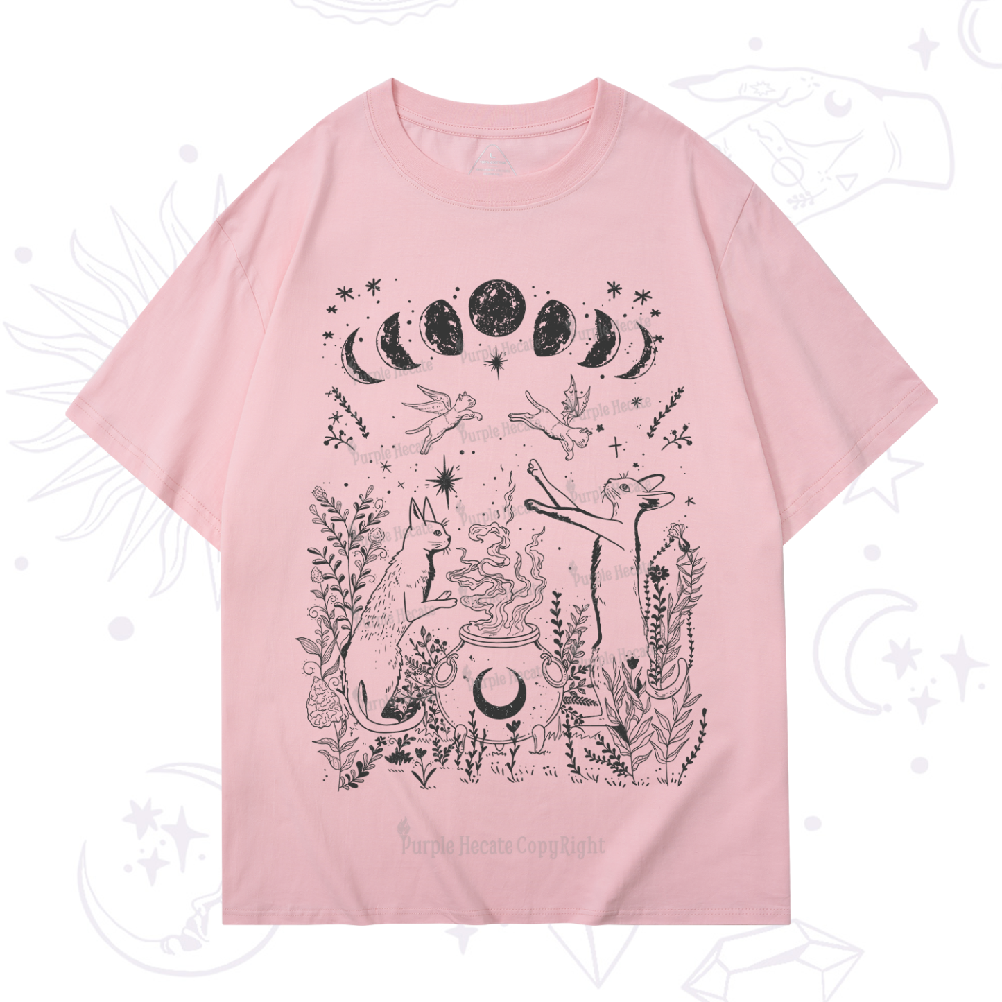 Purplehecate Celestial Cat T-Shirt