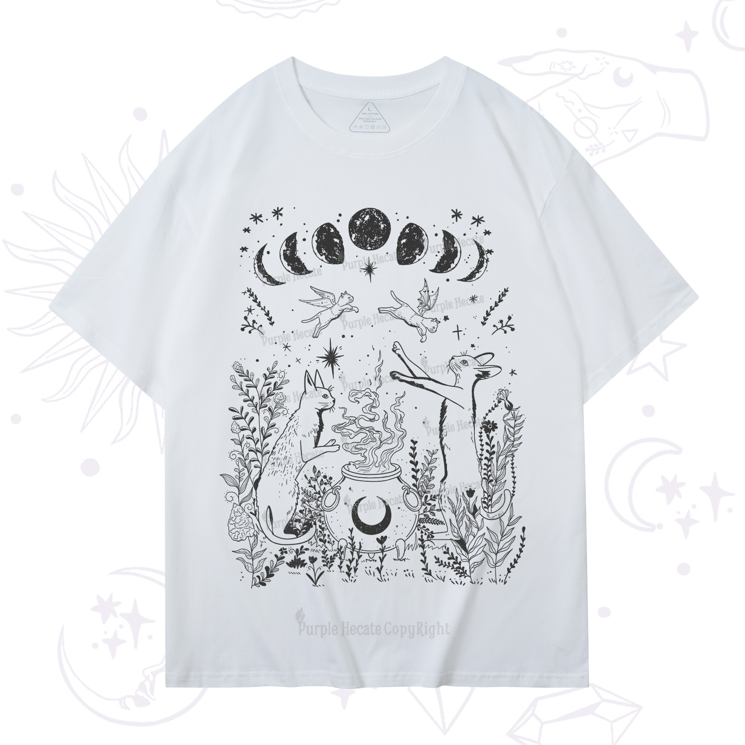 Purplehecate Celestial Cat T-Shirt