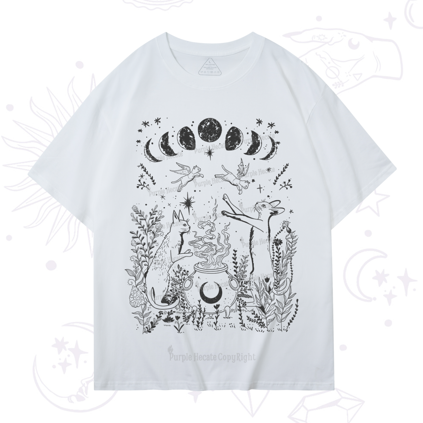 Purplehecate Celestial Cat T-Shirt