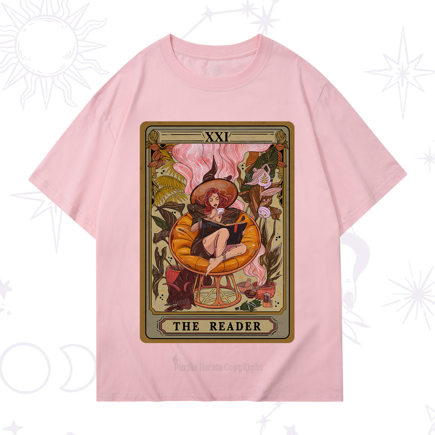Purplehecate The Reader Tarot Card T-Shirt