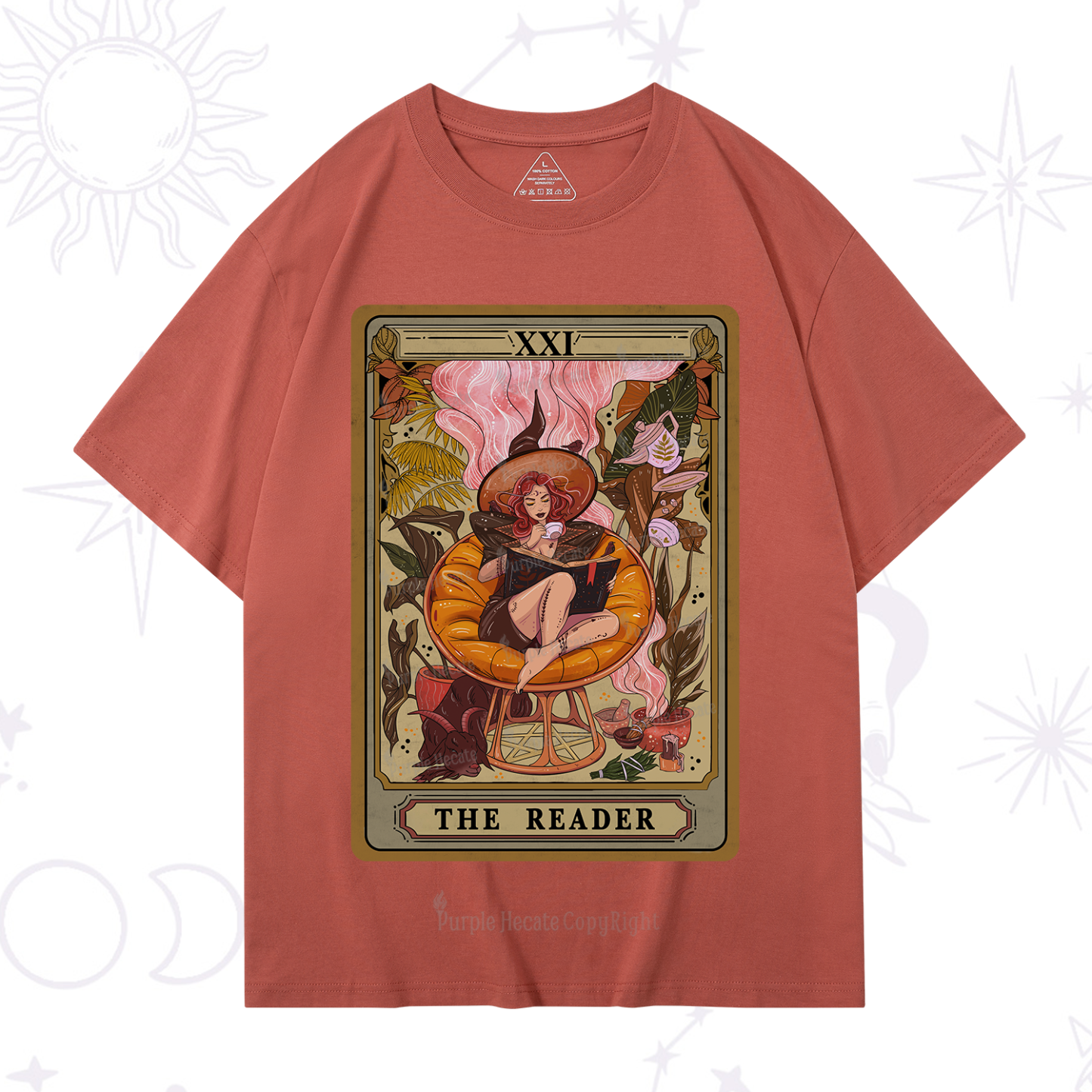 Purplehecate The Reader Tarot Card T-Shirt
