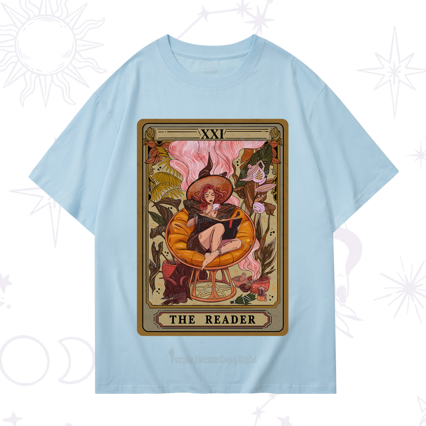 Purplehecate The Reader Tarot Card T-Shirt