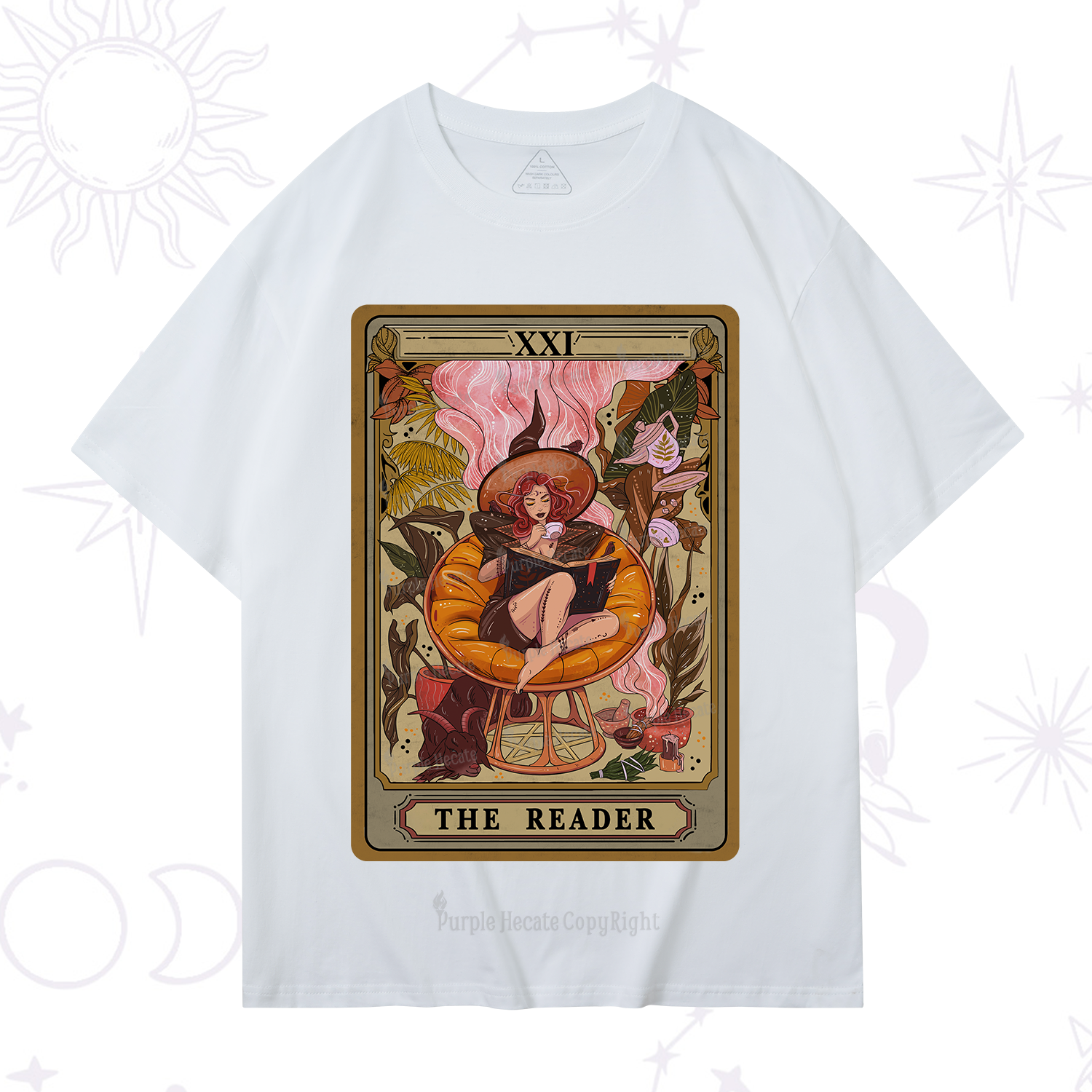 Purplehecate The Reader Tarot Card T-Shirt