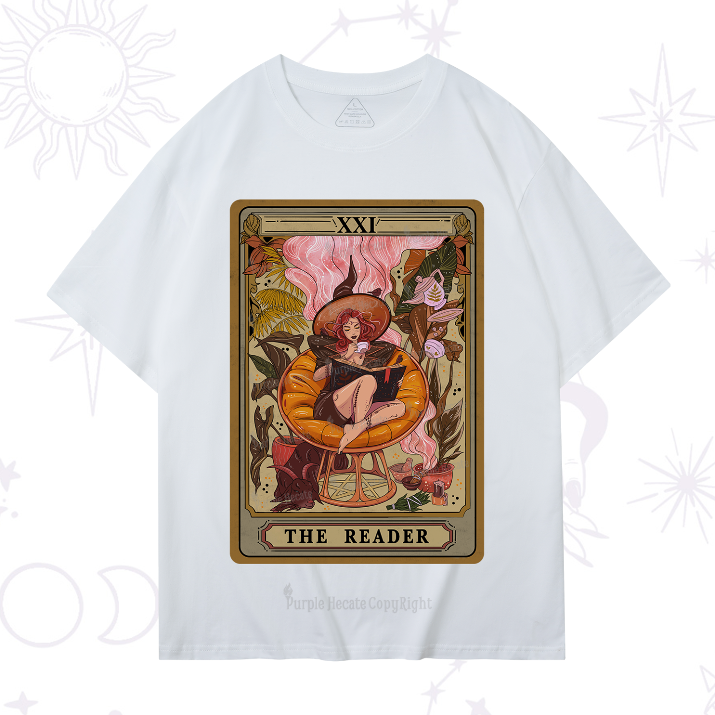 Purplehecate The Reader Tarot Card T-Shirt