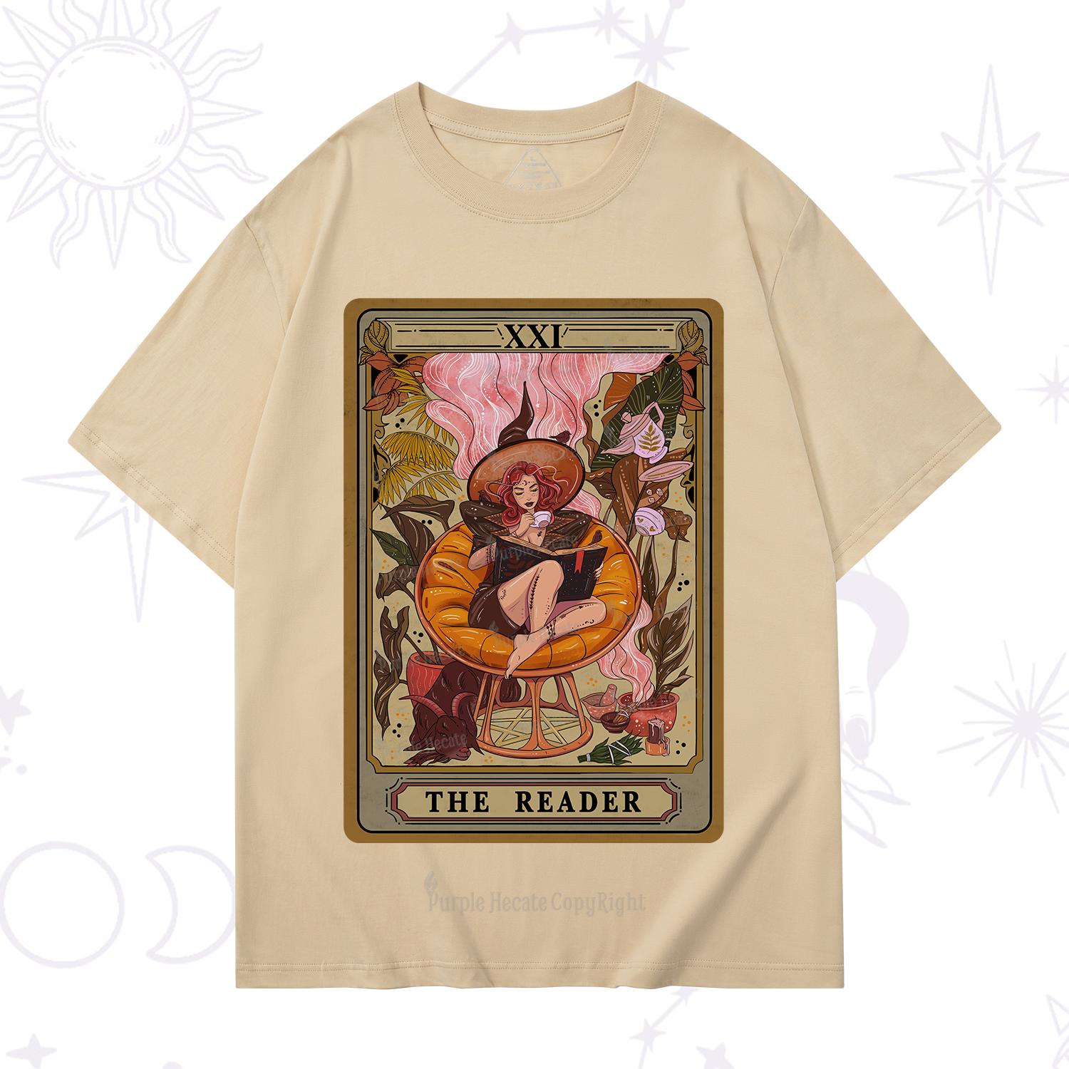 Purplehecate The Reader Tarot Card T-Shirt