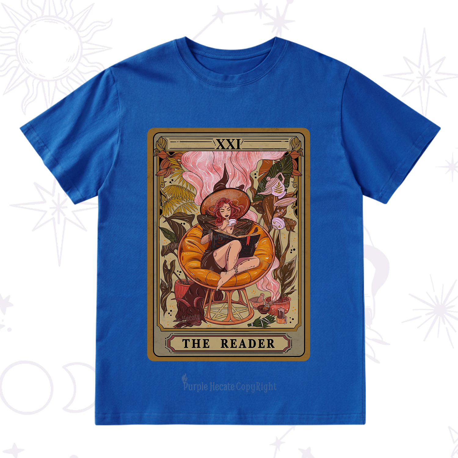 Purplehecate The Reader Tarot Card T-Shirt