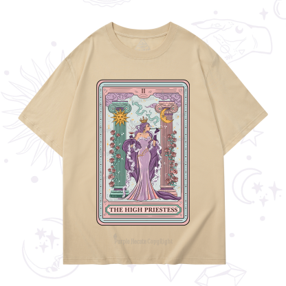 Purplehecate The High Priestess Tarot Card T-Shirt
