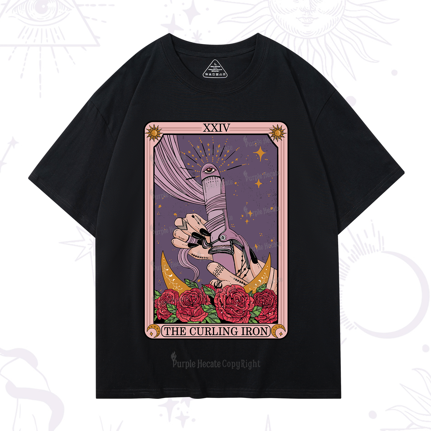 Purplehecate The Curling Iron Tarot T-Shirt