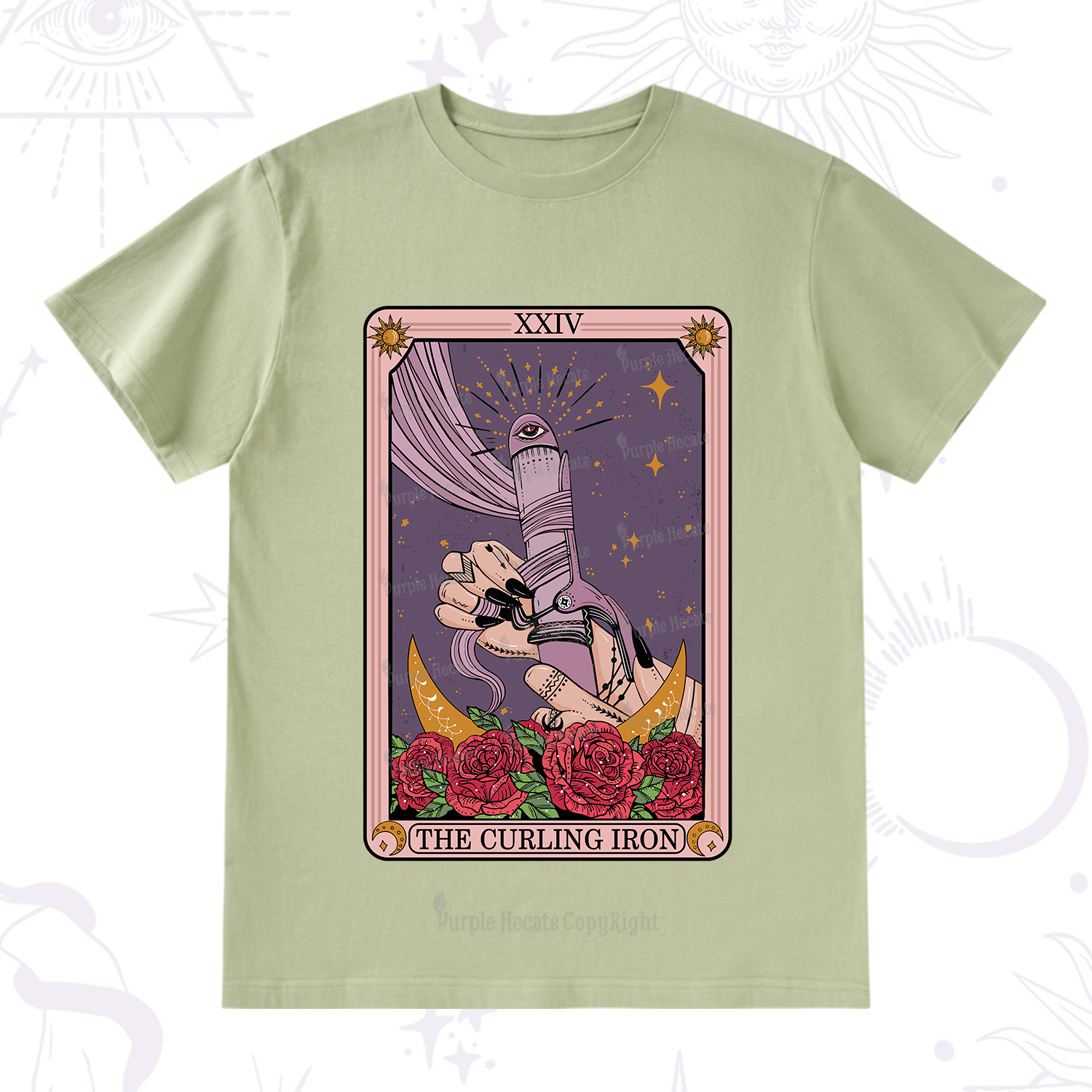 Purplehecate The Curling Iron Tarot T-Shirt