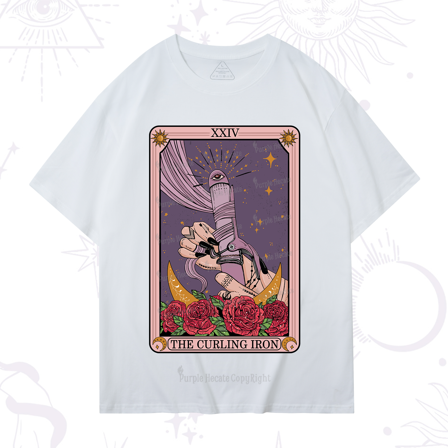 Purplehecate The Curling Iron Tarot T-Shirt
