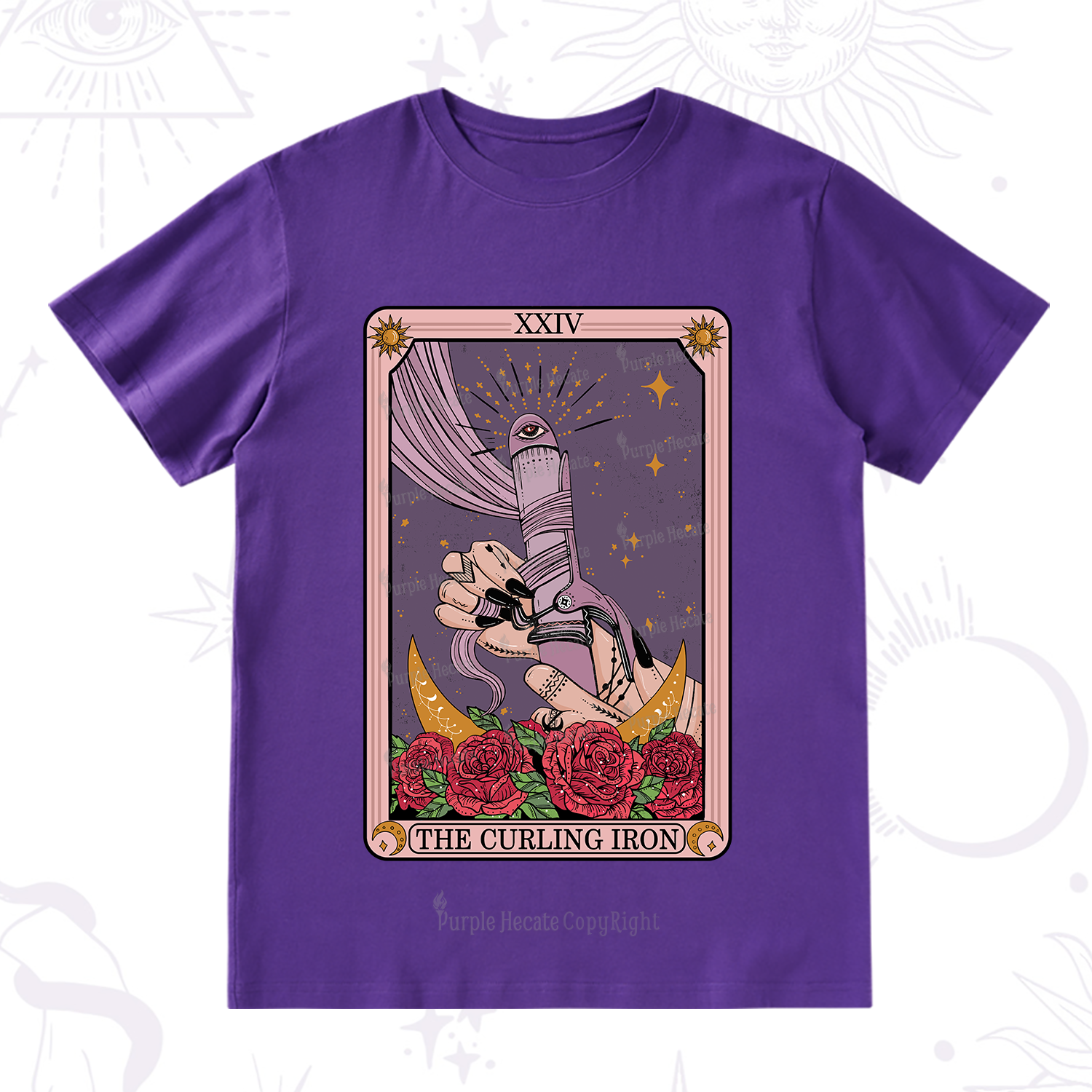 Purplehecate The Curling Iron Tarot T-Shirt