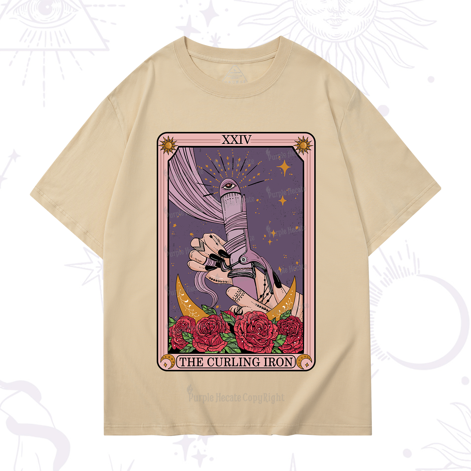 Purplehecate The Curling Iron Tarot T-Shirt