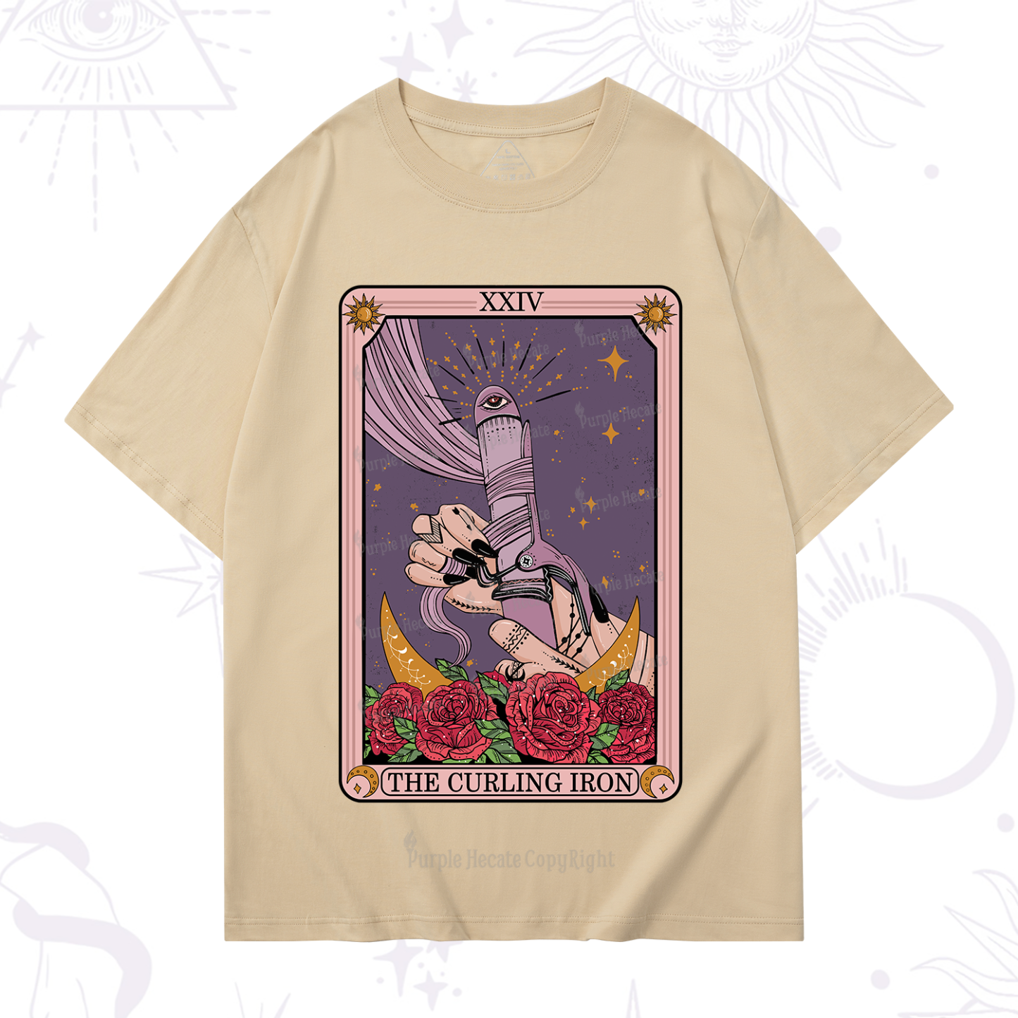 Purplehecate The Curling Iron Tarot T-Shirt