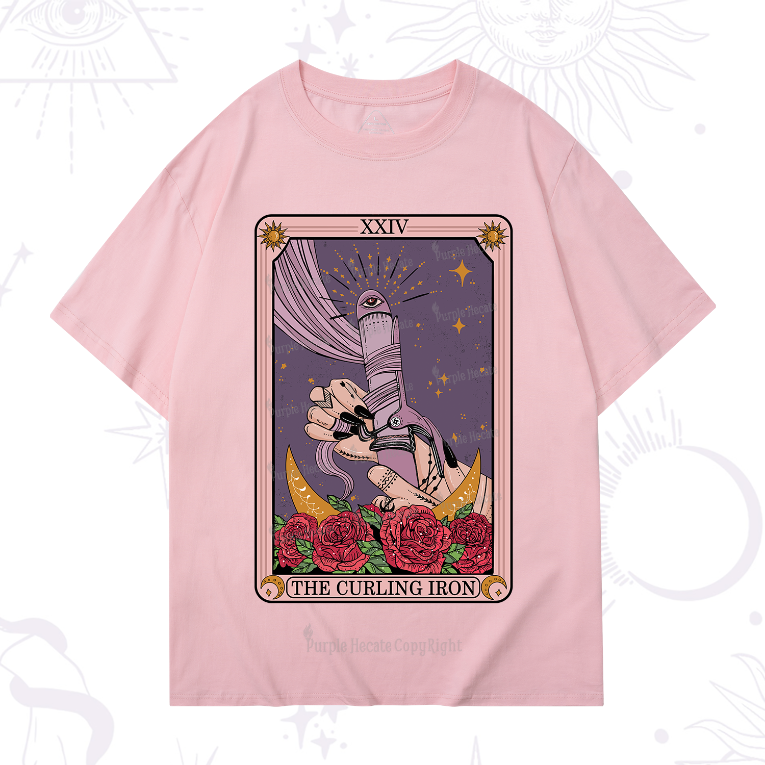 Purplehecate The Curling Iron Tarot T-Shirt