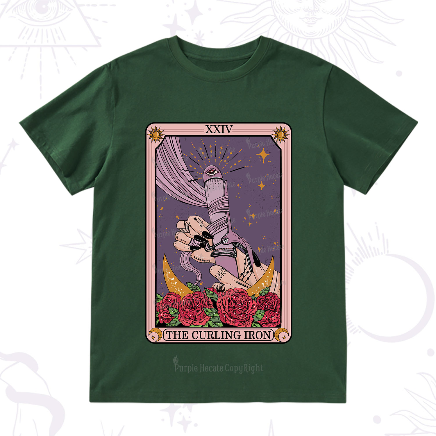 Purplehecate The Curling Iron Tarot T-Shirt
