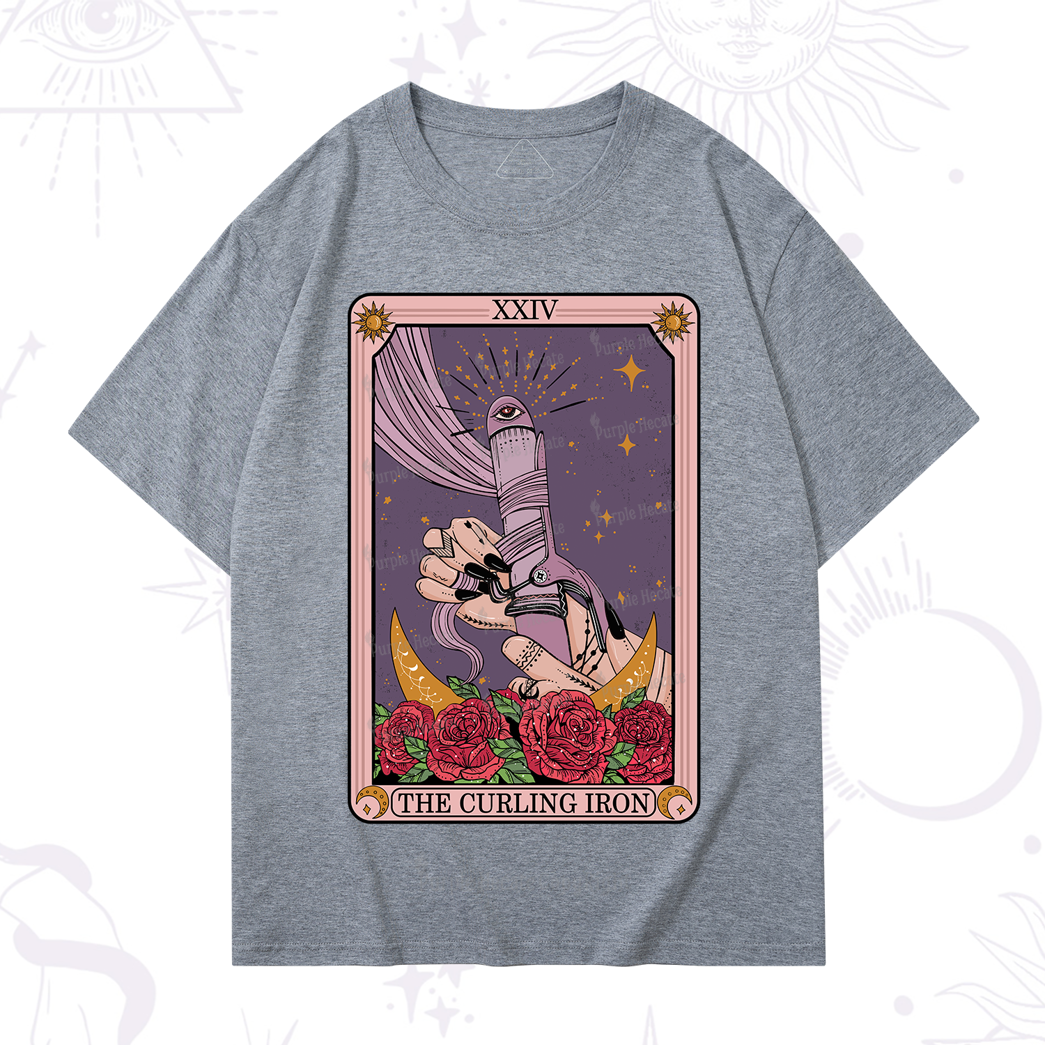 Purplehecate The Curling Iron Tarot T-Shirt