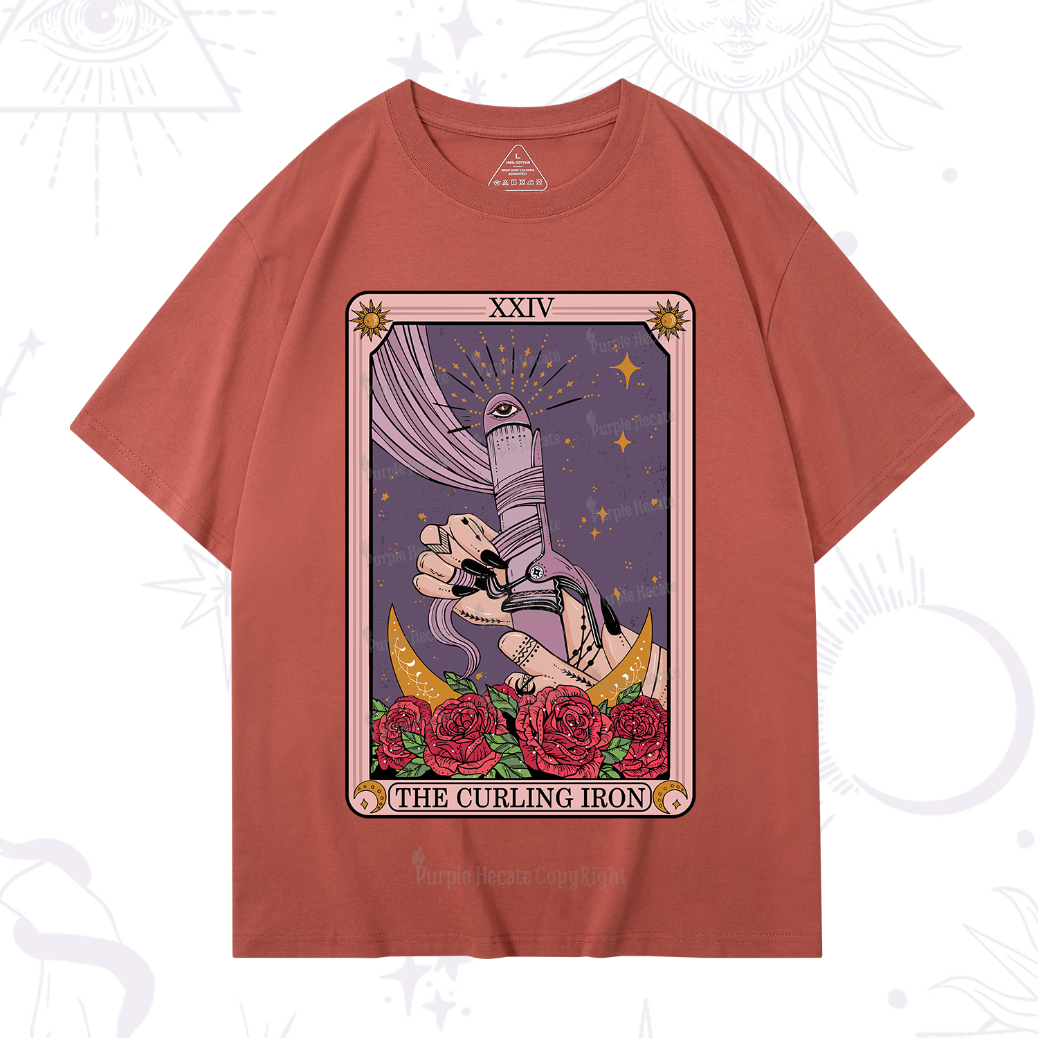 Purplehecate The Curling Iron Tarot T-Shirt