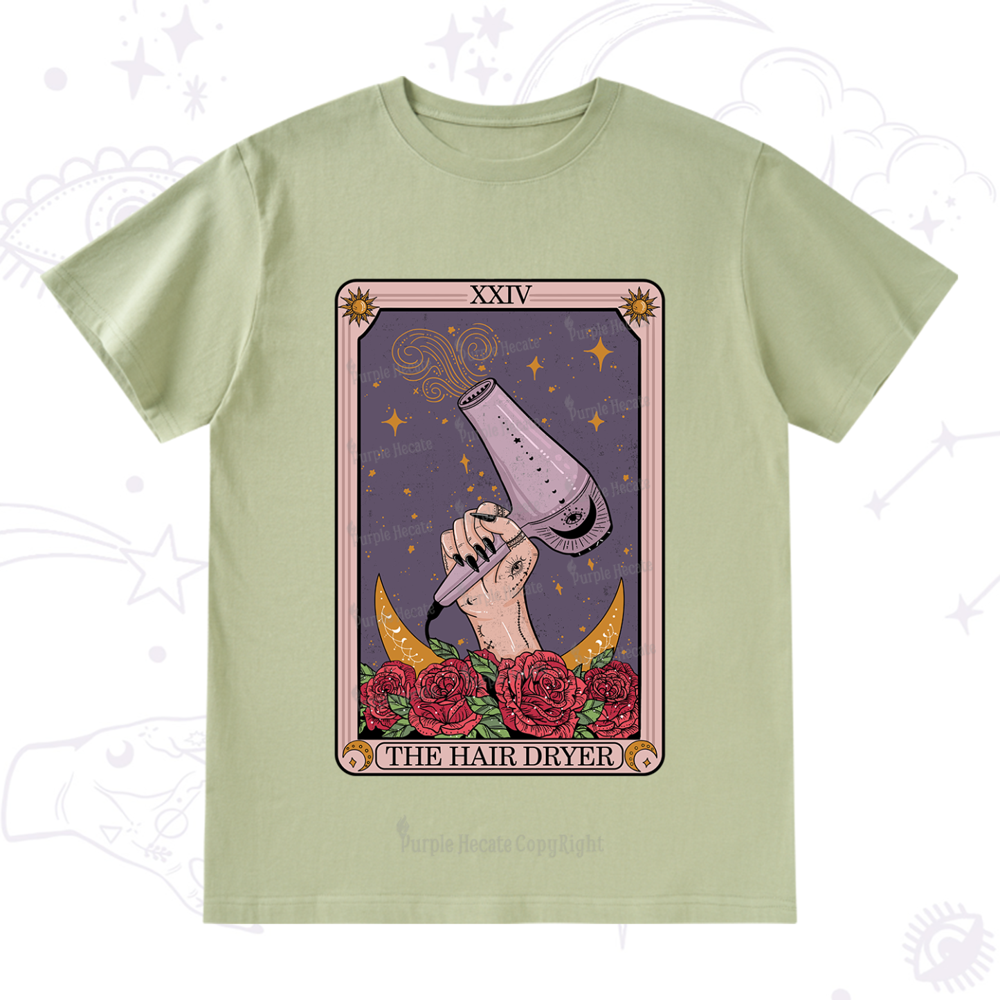 Purplehecate The Hair Dryer Tarot T-Shirt