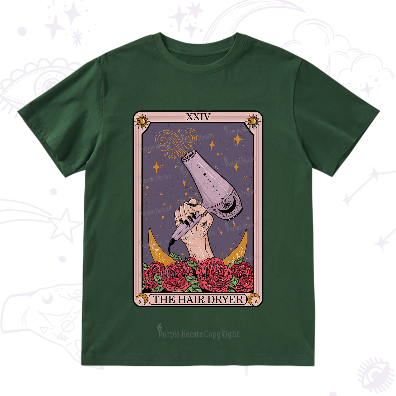Purplehecate The Hair Dryer Tarot T-Shirt