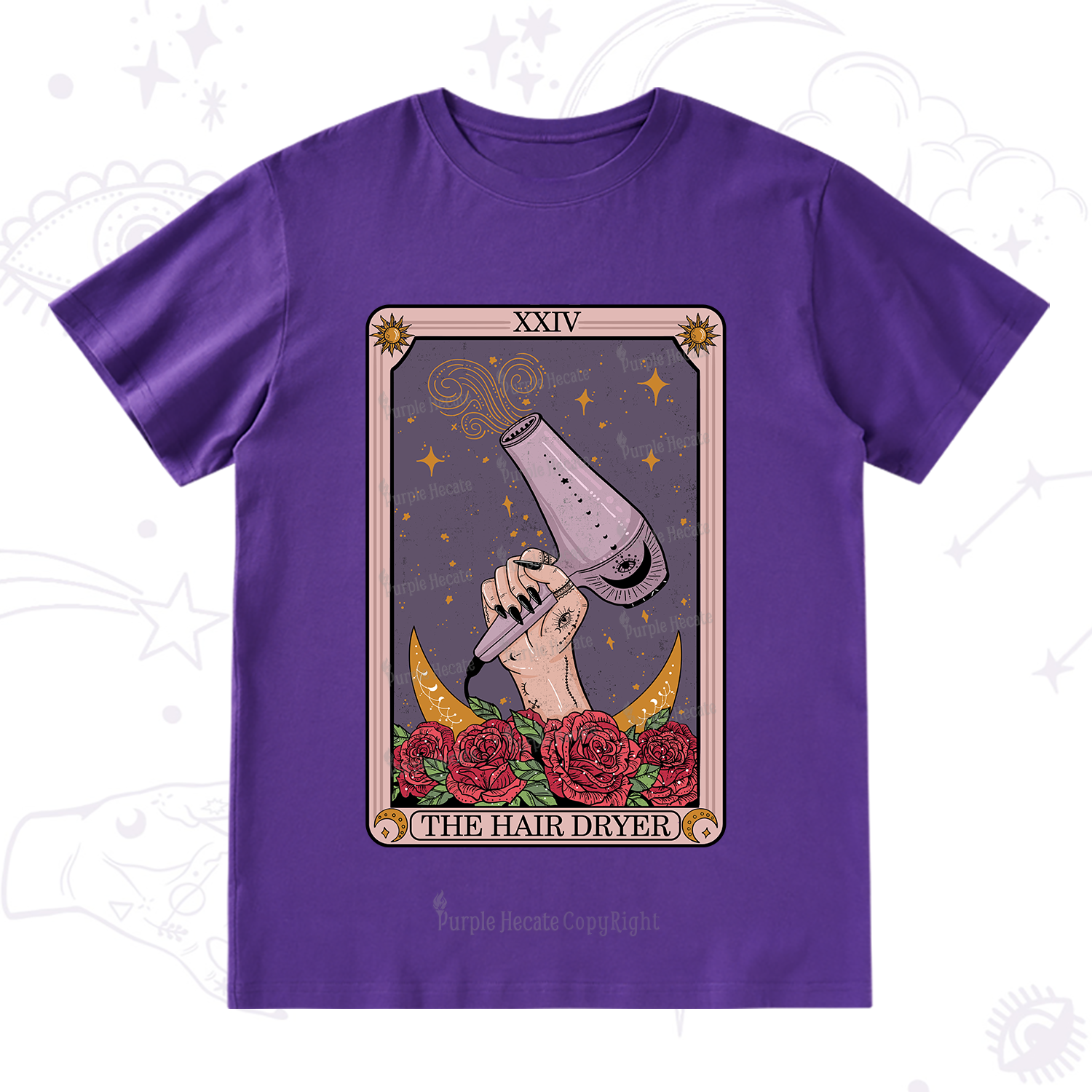 Purplehecate The Hair Dryer Tarot T-Shirt