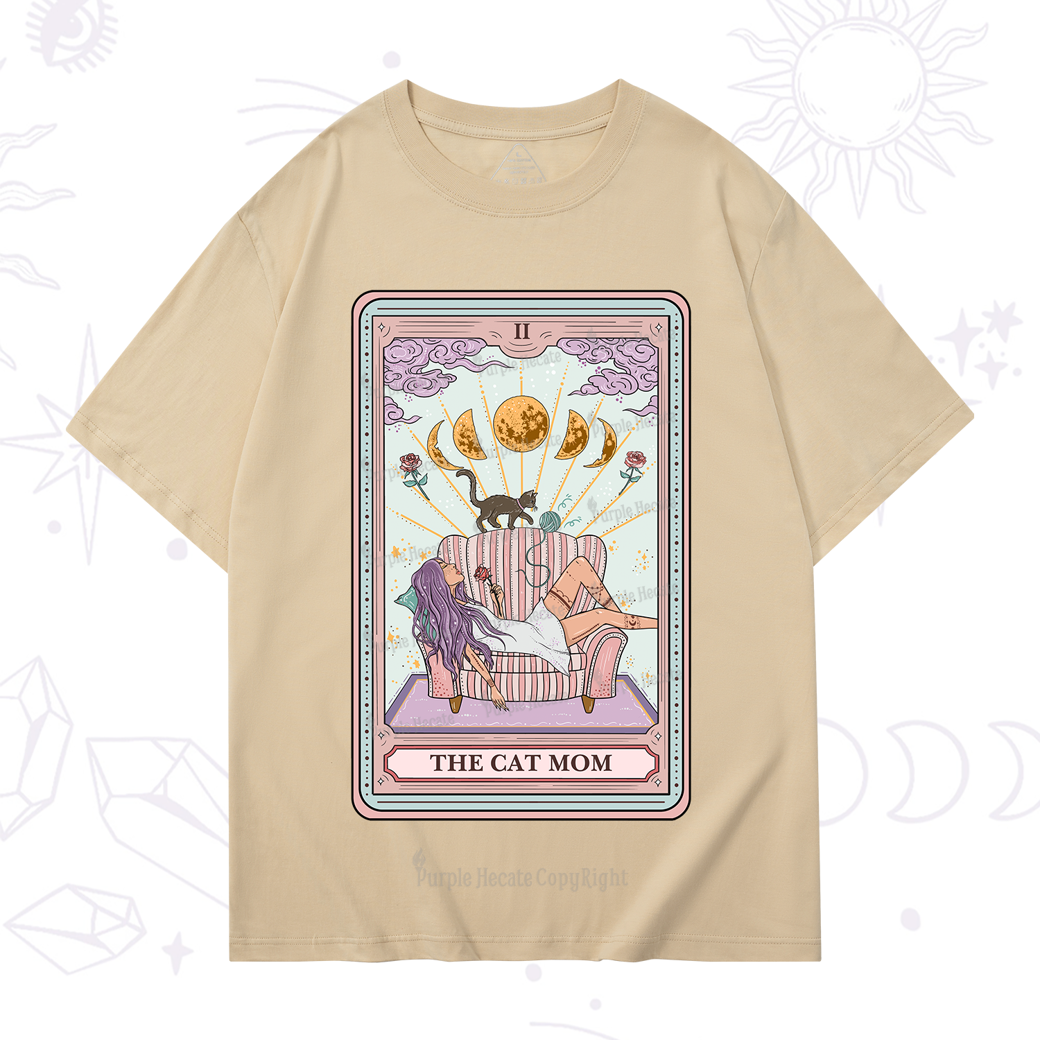 Purplehecate The Cat Mom Tarot T-Shirt
