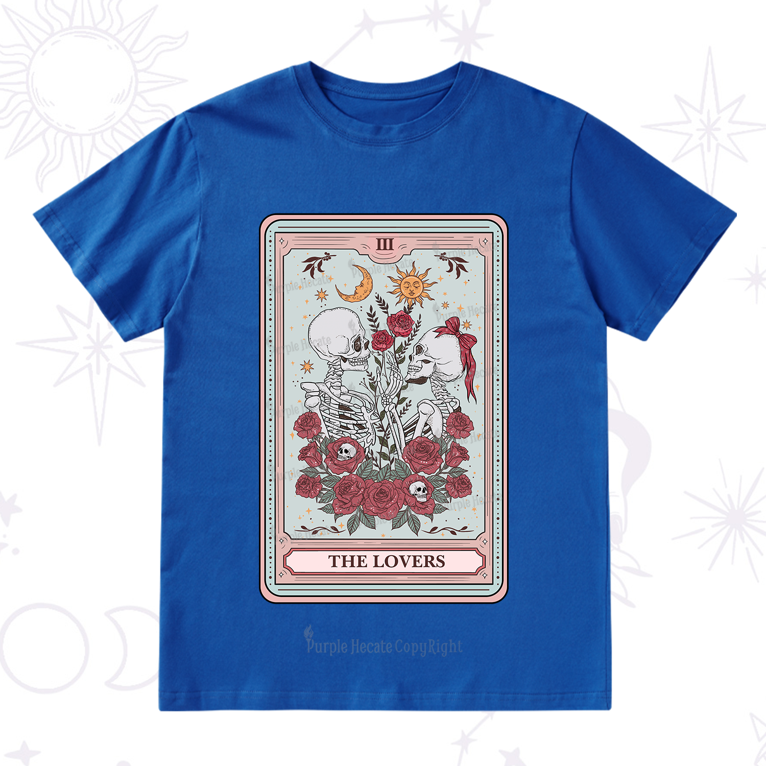 Purplehecate The Lovers Skeleton Tarot T-Shirt