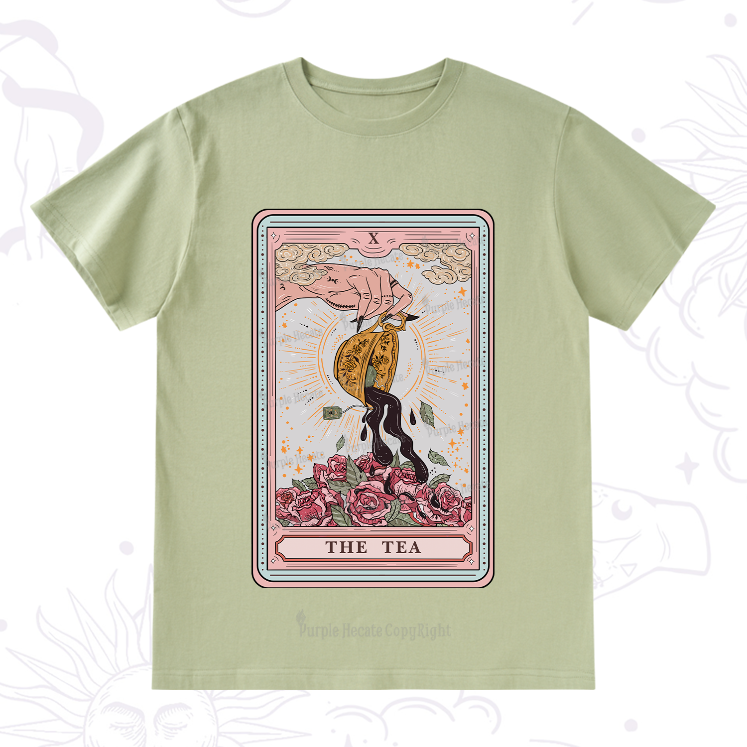 Purplehecate The Tea Tarot Card T-Shirt